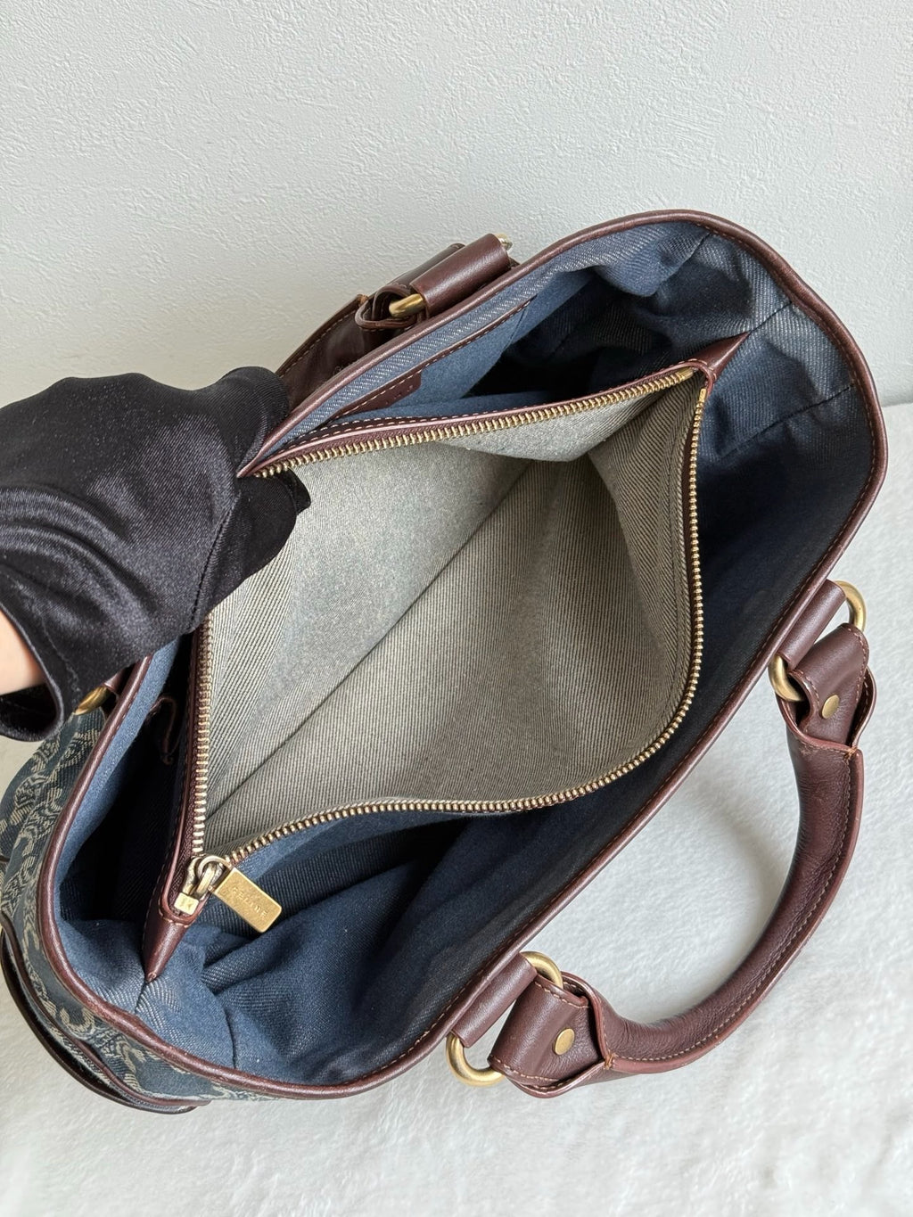 CELINE Macadam Denim Handbag