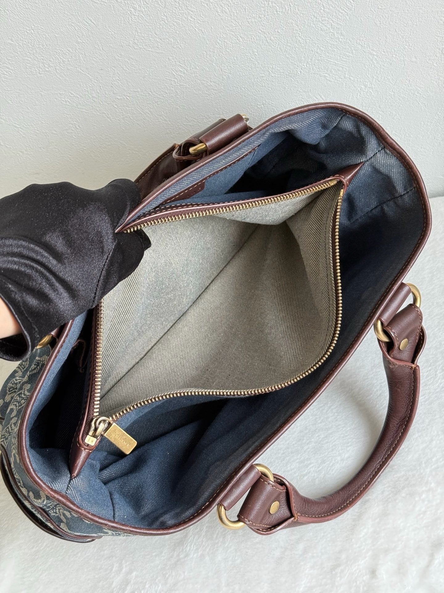 CELINE Macadam Denim Handbag