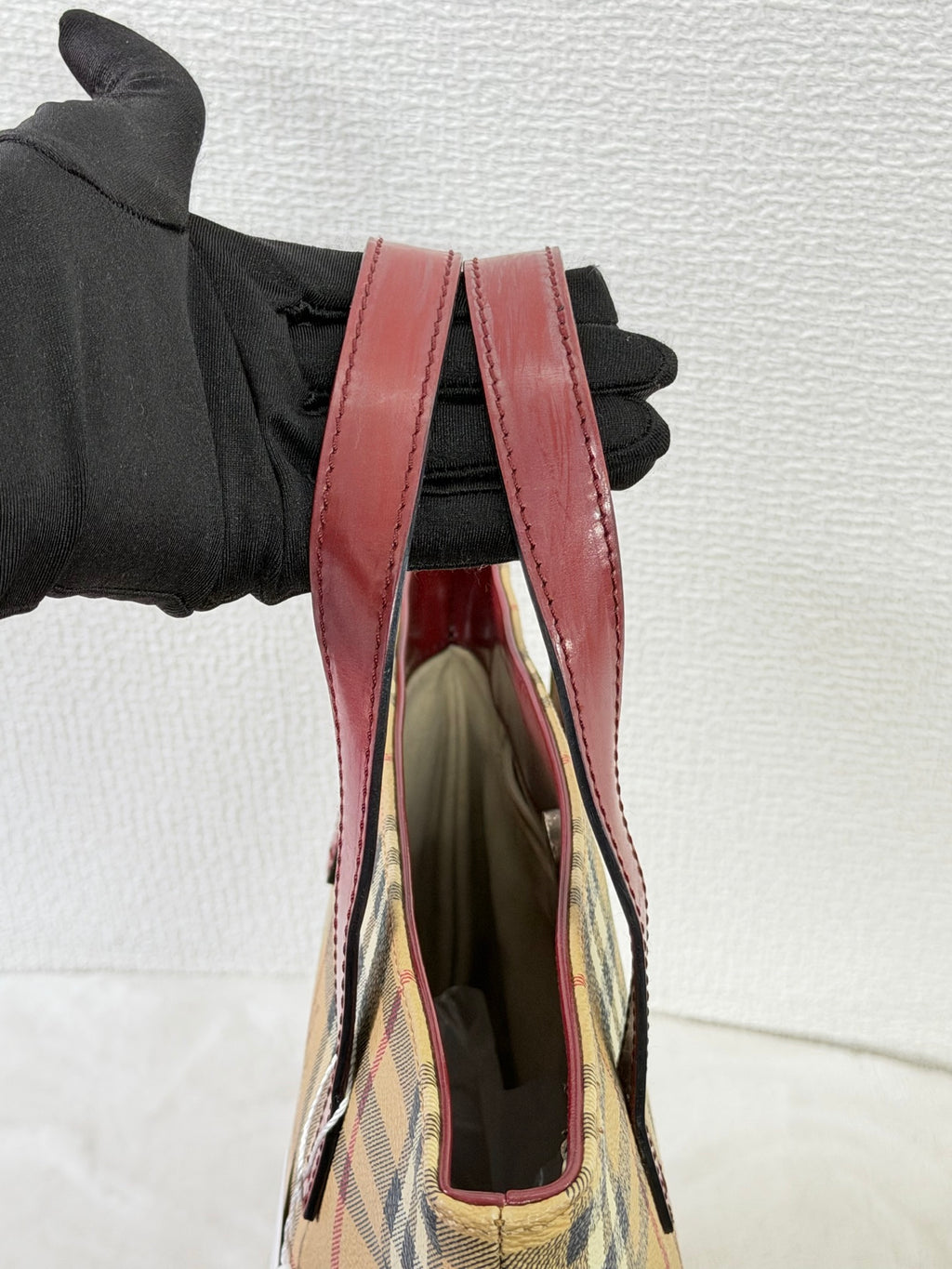 BURBERRY Check Pattern Vivian Handbag