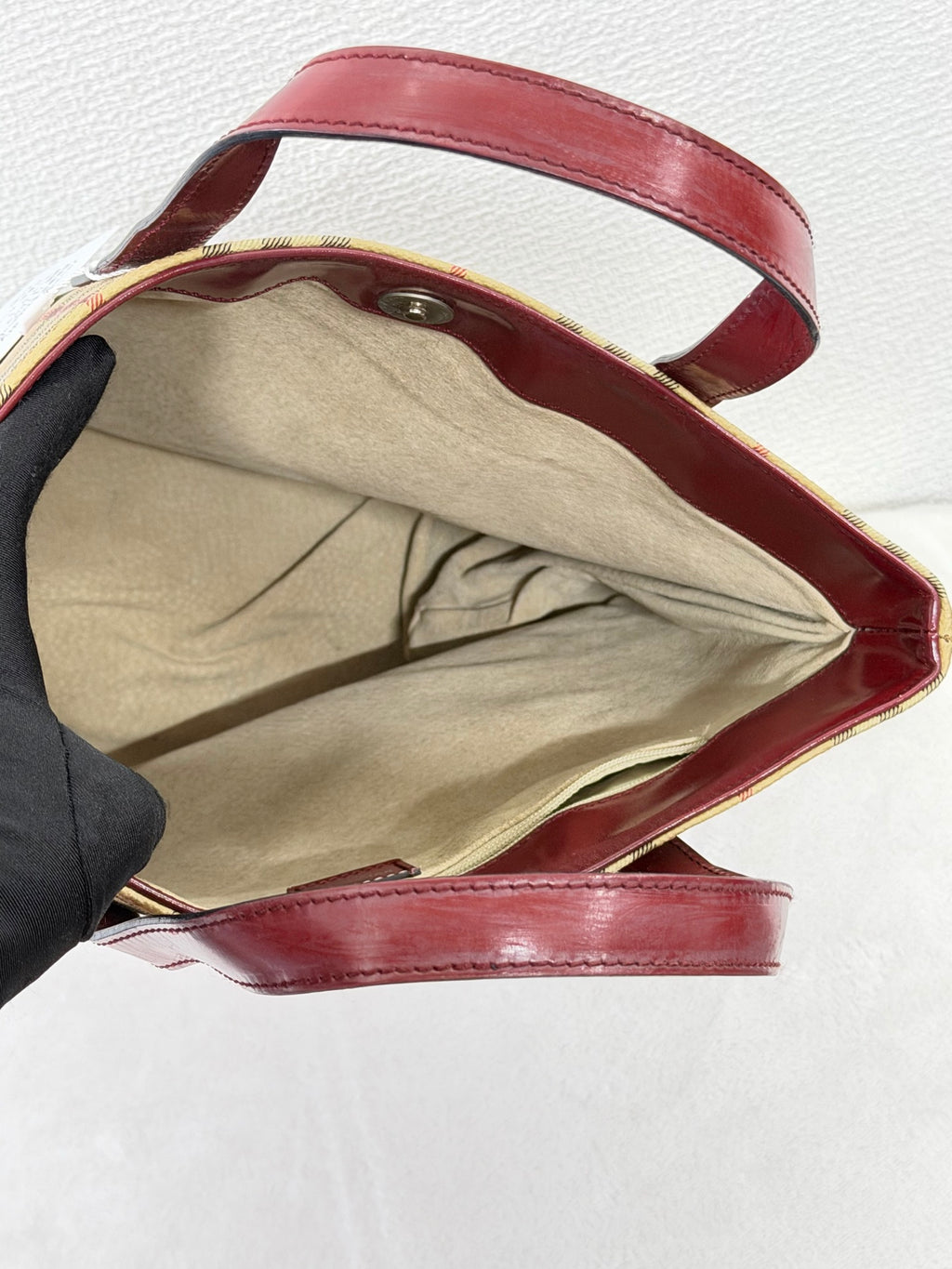 BURBERRY Check Pattern Vivian Handbag