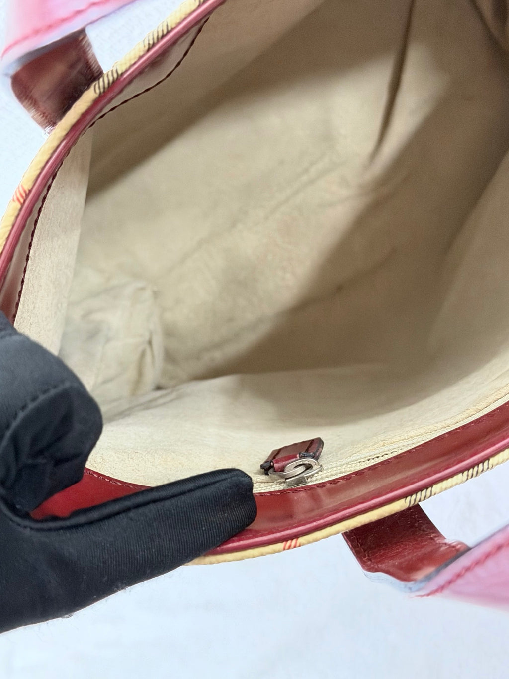 BURBERRY Check Pattern Vivian Handbag