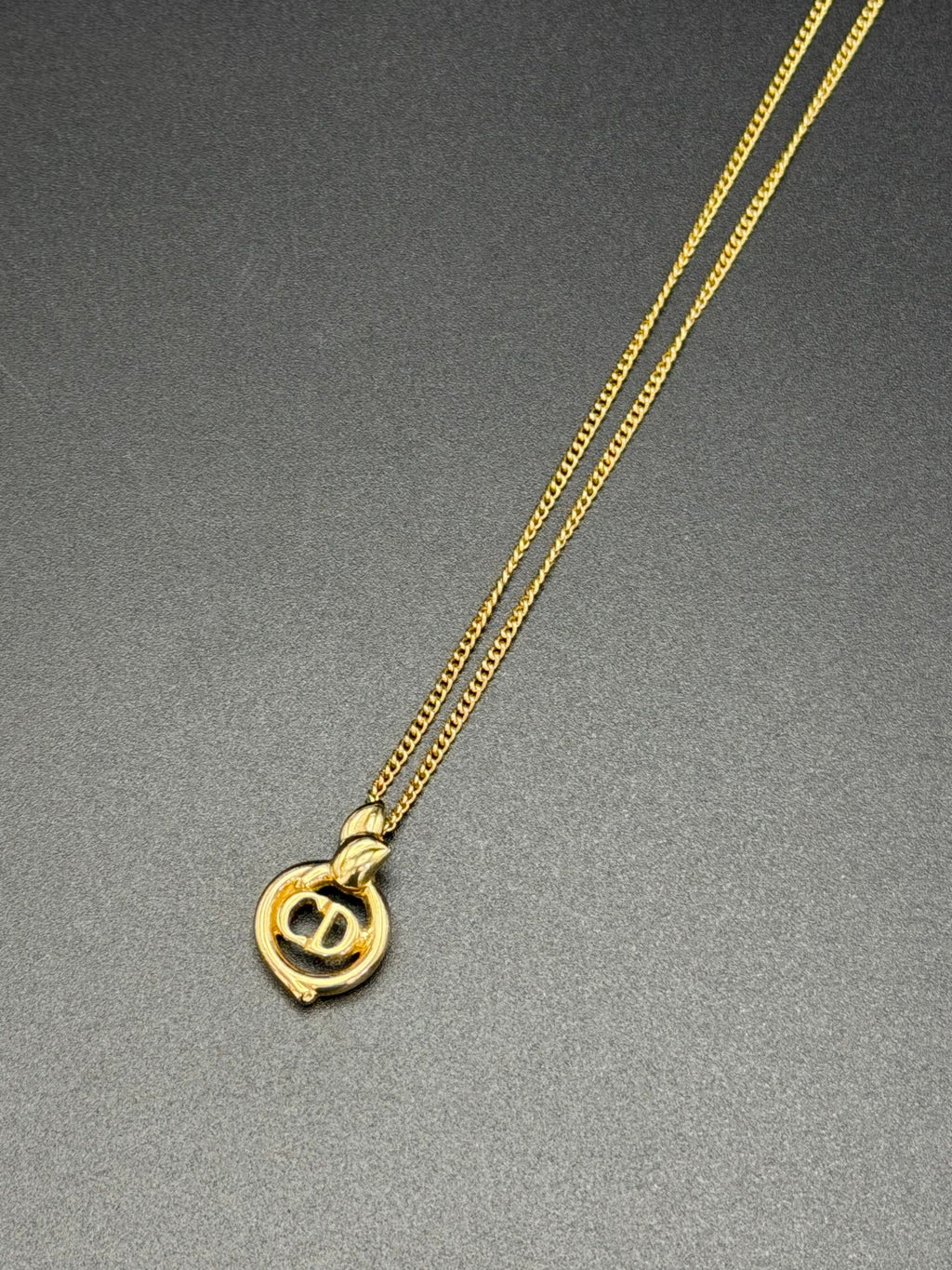 CHRISTIAN DIOR CD Logo Necklace