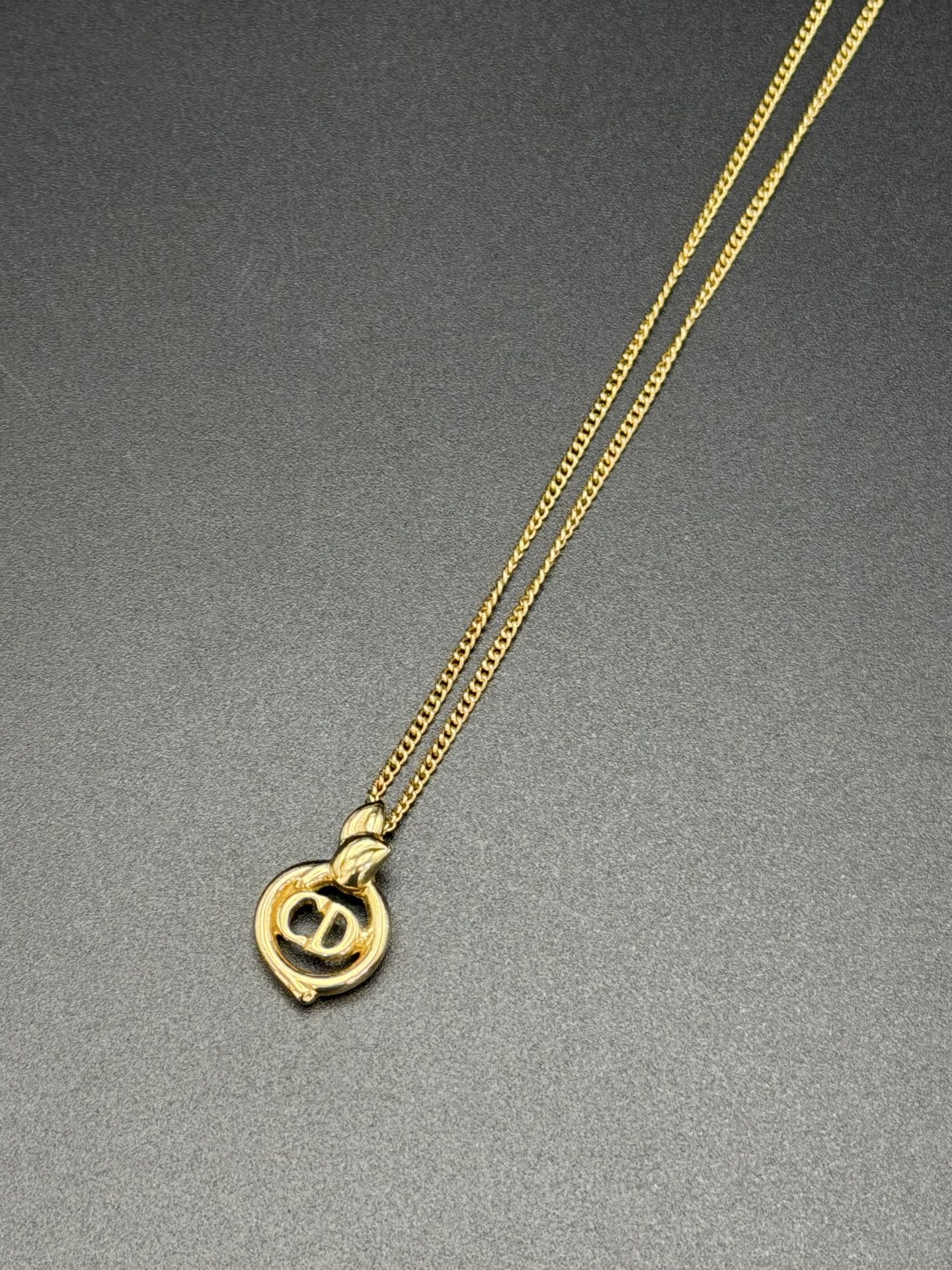 CHRISTIAN DIOR CD Logo Necklace