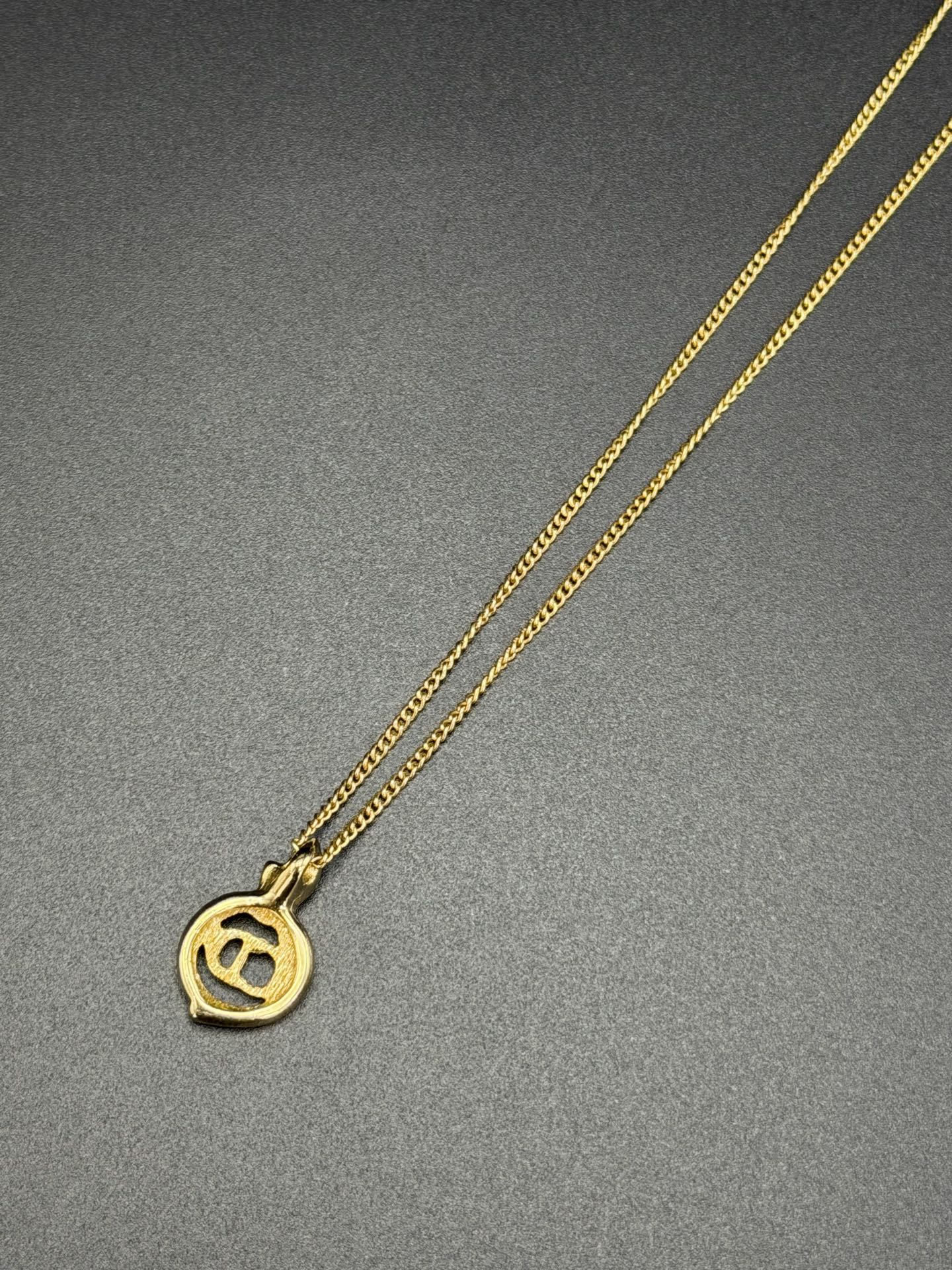 CHRISTIAN DIOR CD Logo Necklace