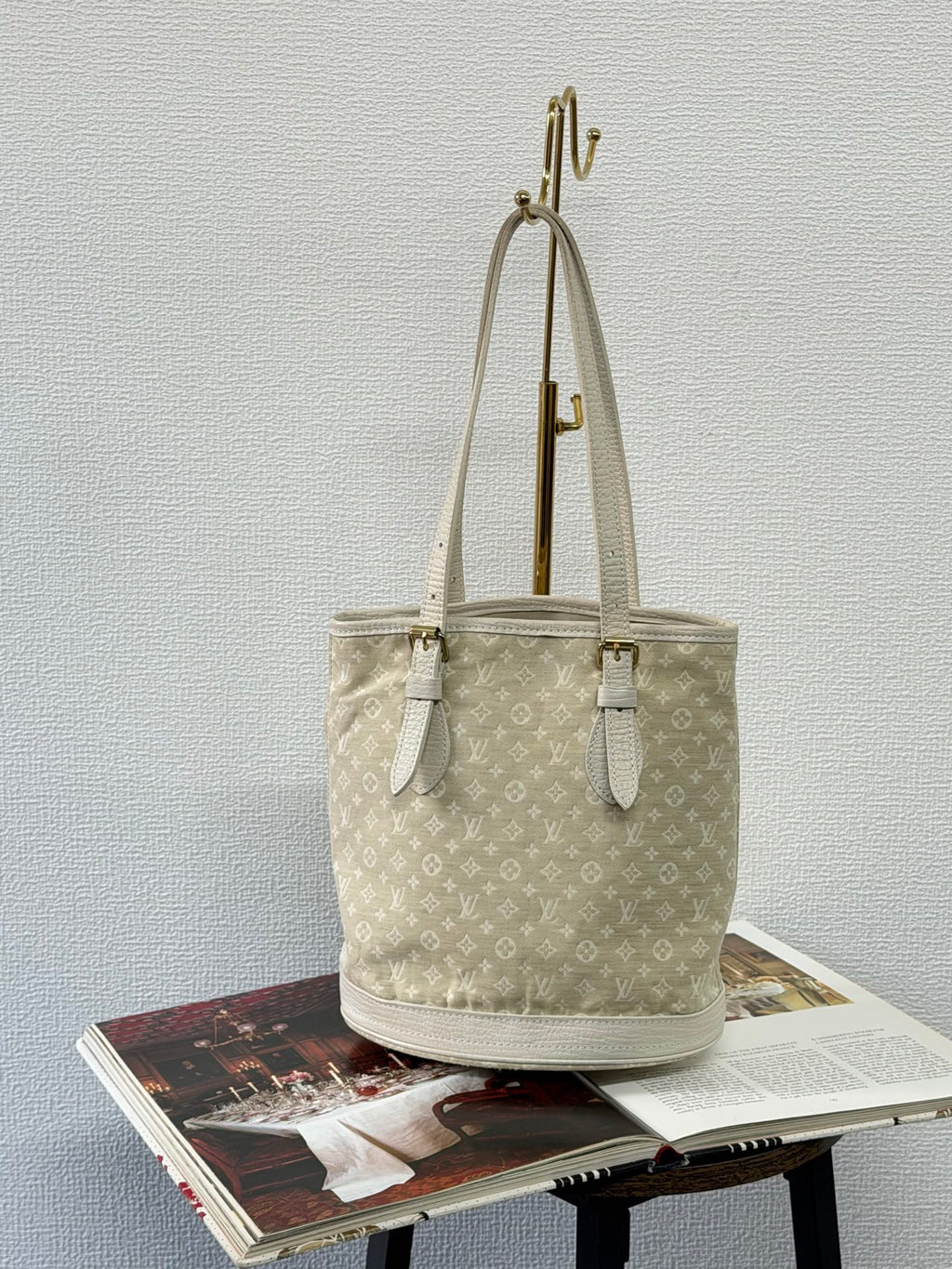 LOUIS VUITTON Monogram Denim Bucket Shoulderbag
