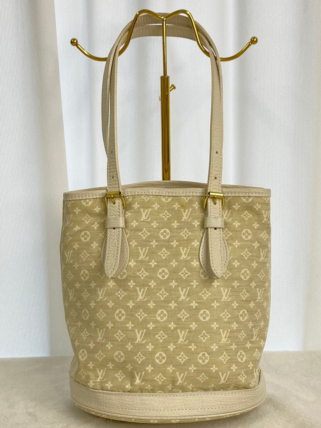 LOUIS VUITTON Monogram Denim Bucket Shoulderbag