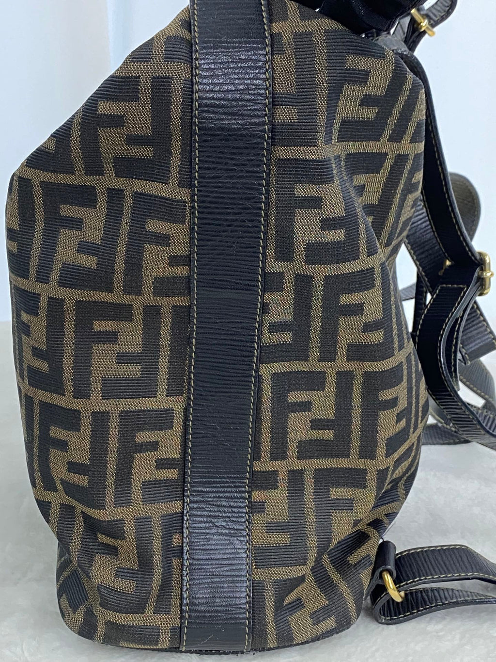 FENDI Zucca Golden Lock Backpack