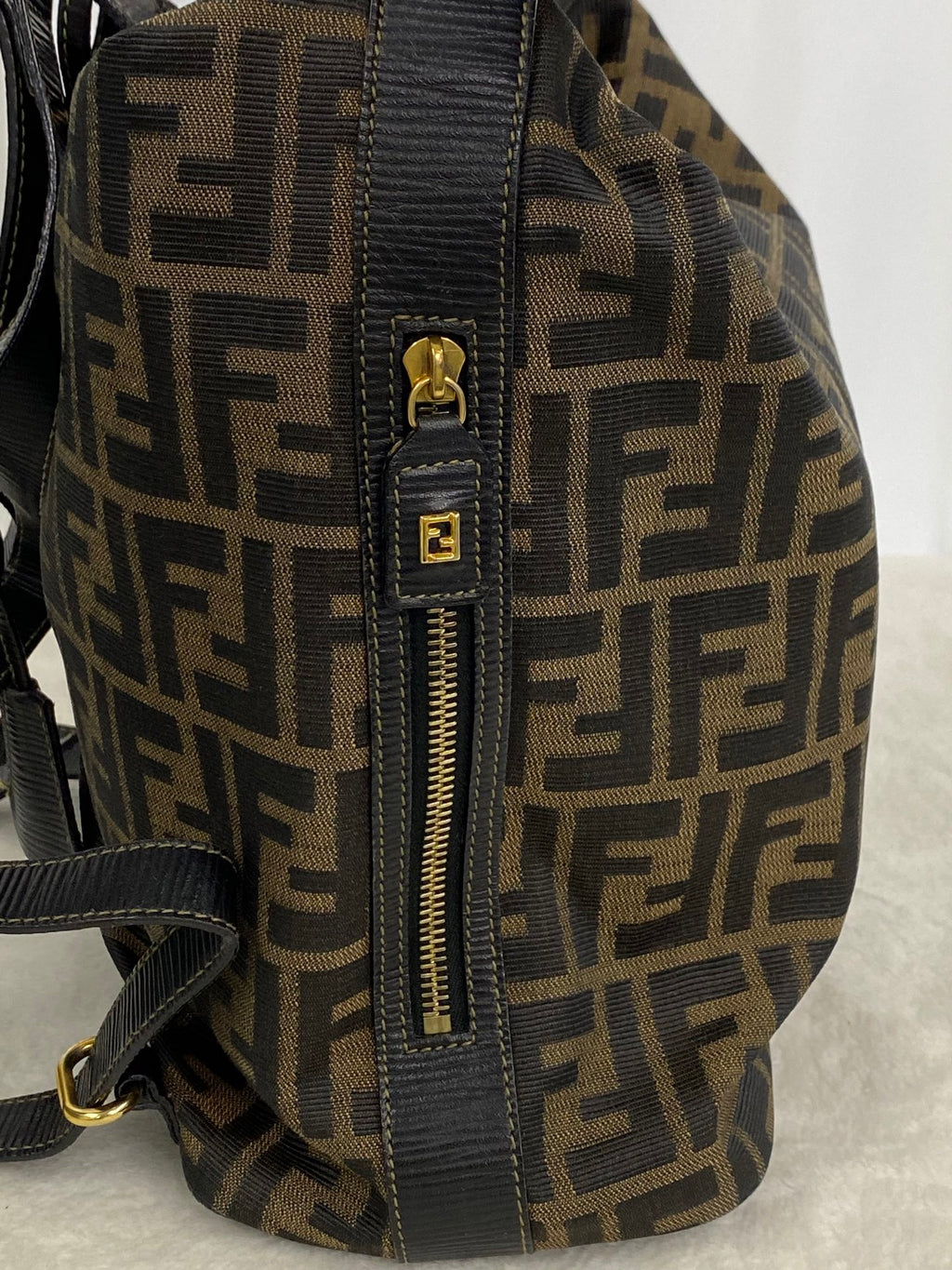 FENDI Zucca Golden Lock Backpack