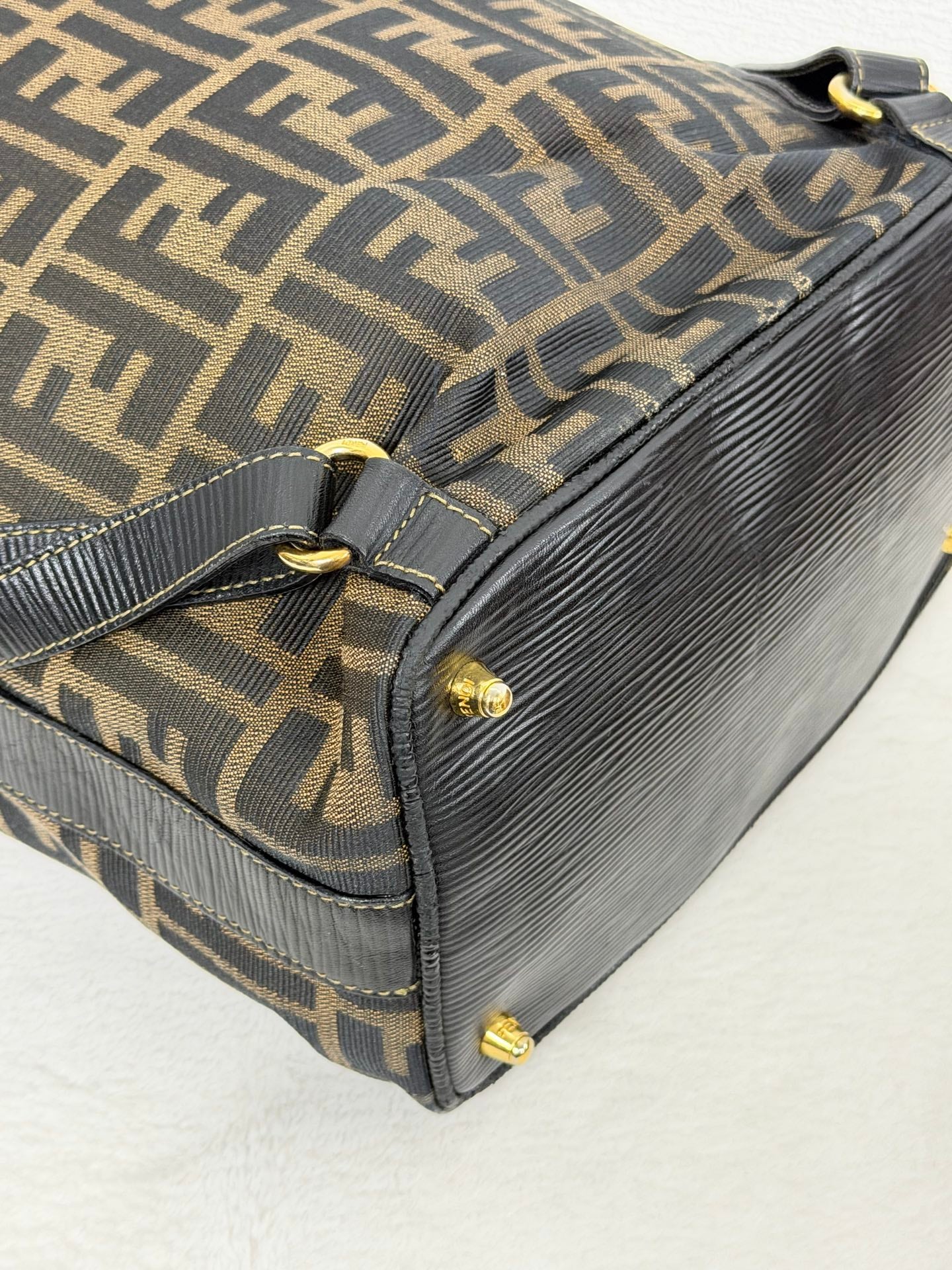 FENDI Zucca Golden Lock Backpack