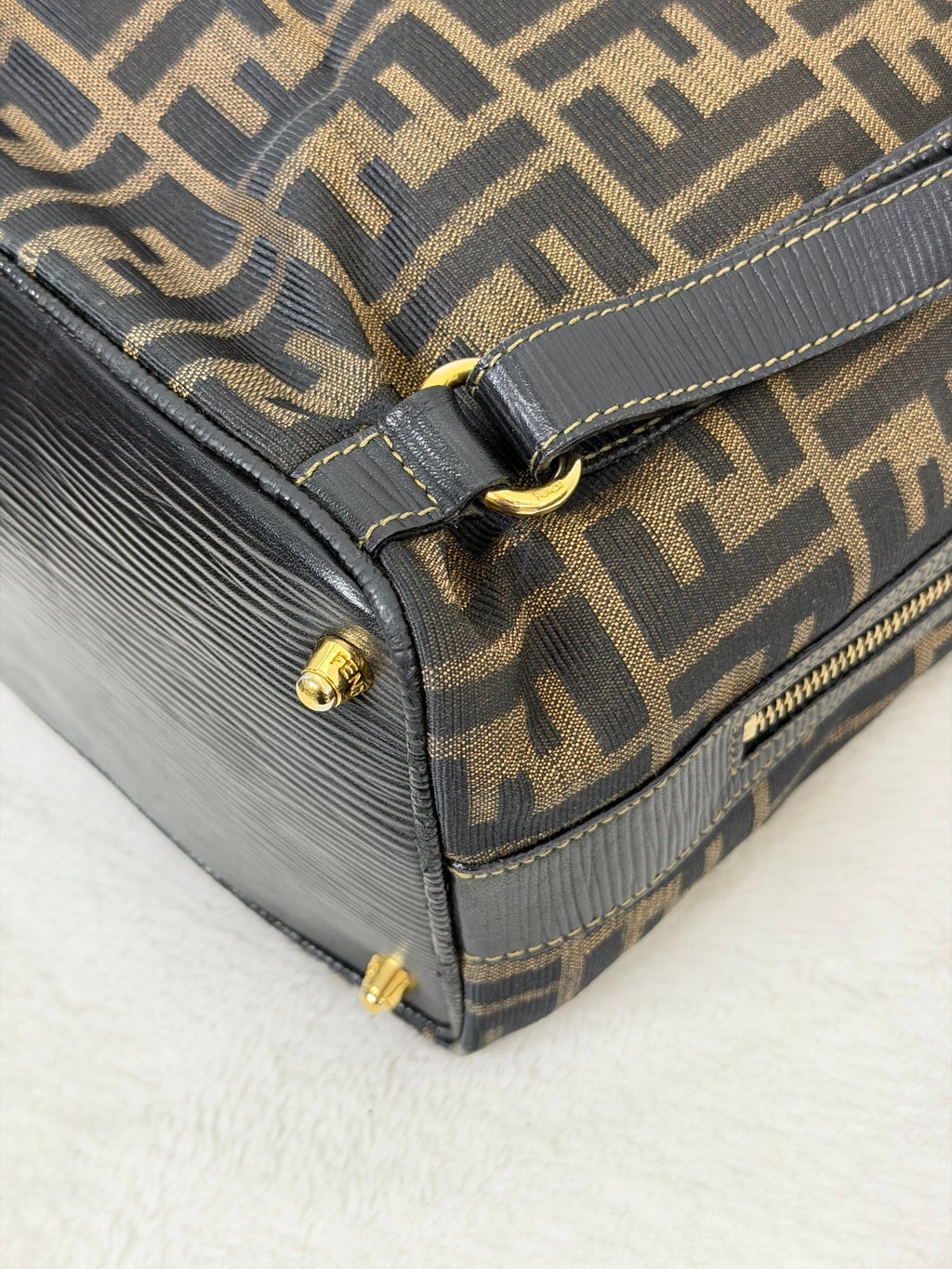FENDI Zucca Golden Lock Backpack