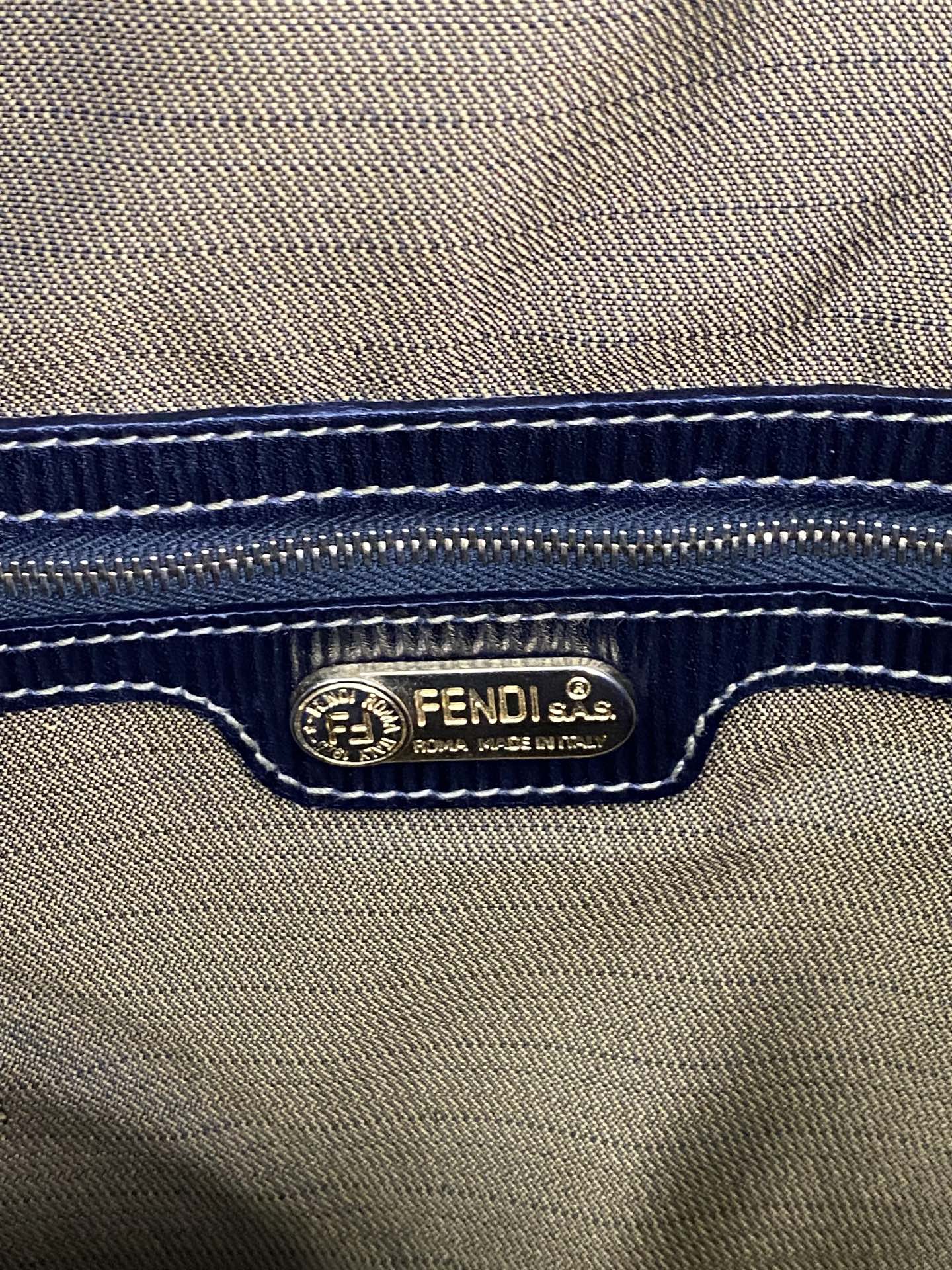FENDI Zucca Golden Lock Backpack