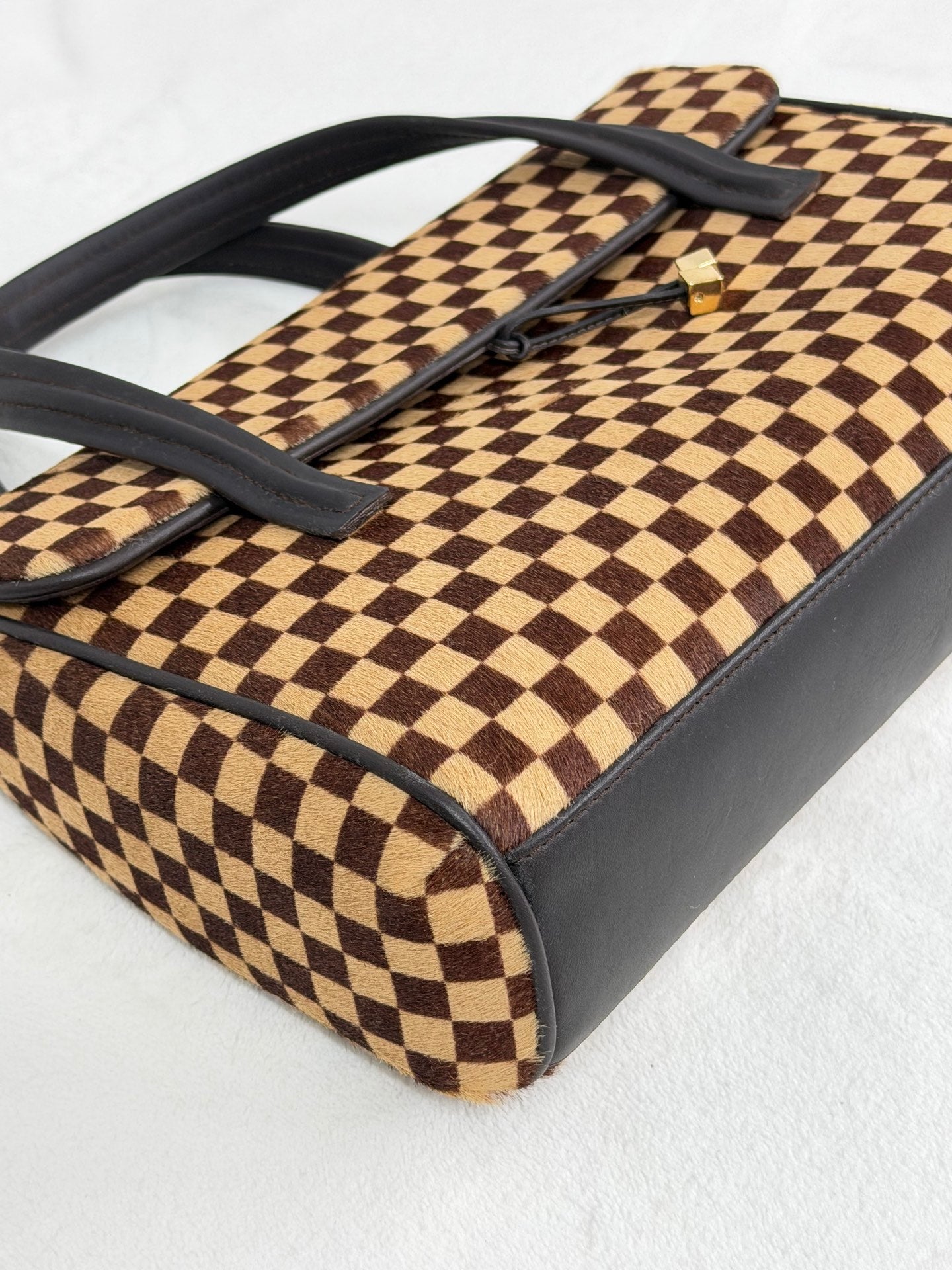LOUIS VUITTON Damier Fur Handbag