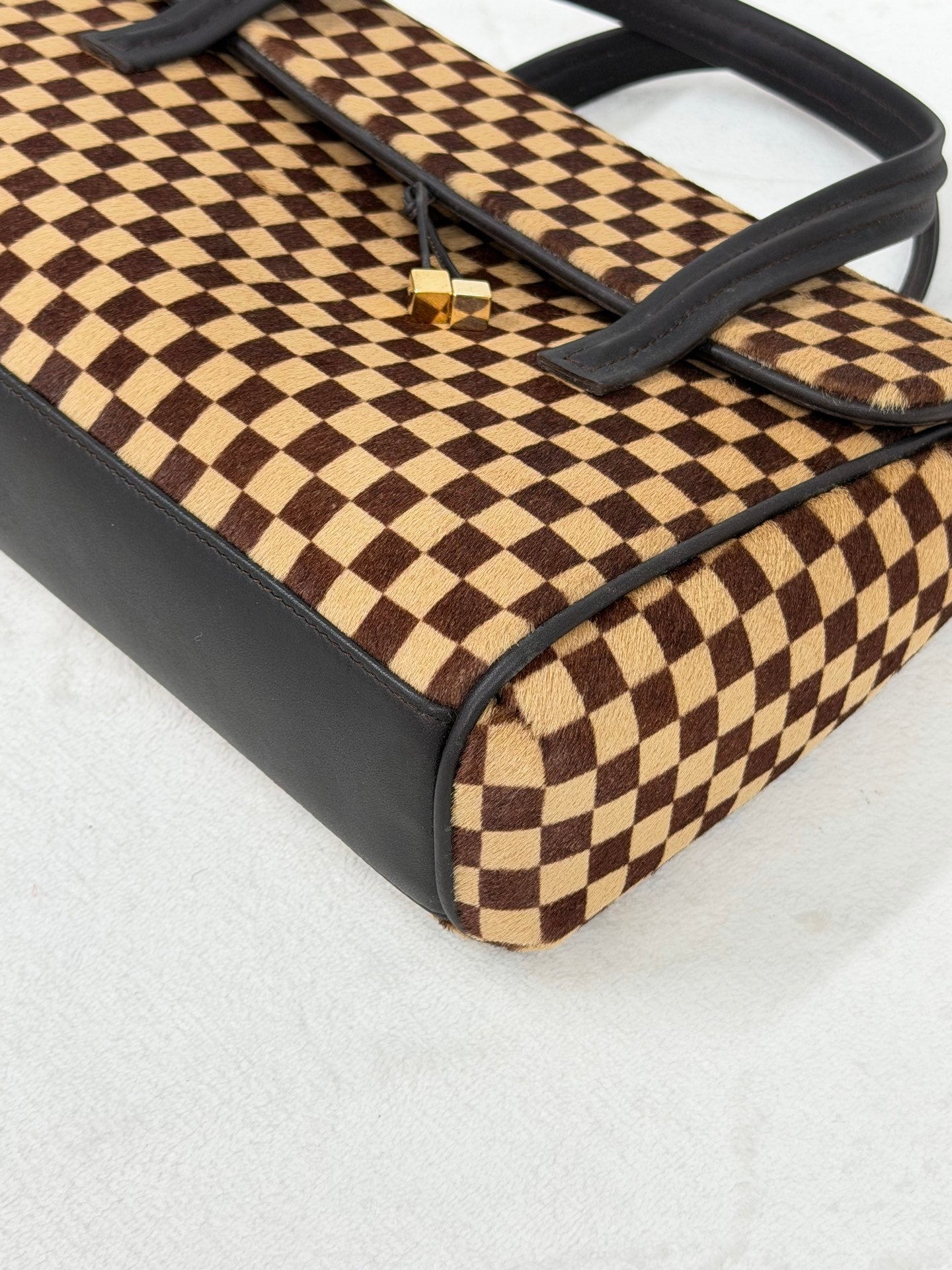 LOUIS VUITTON Damier Fur Handbag