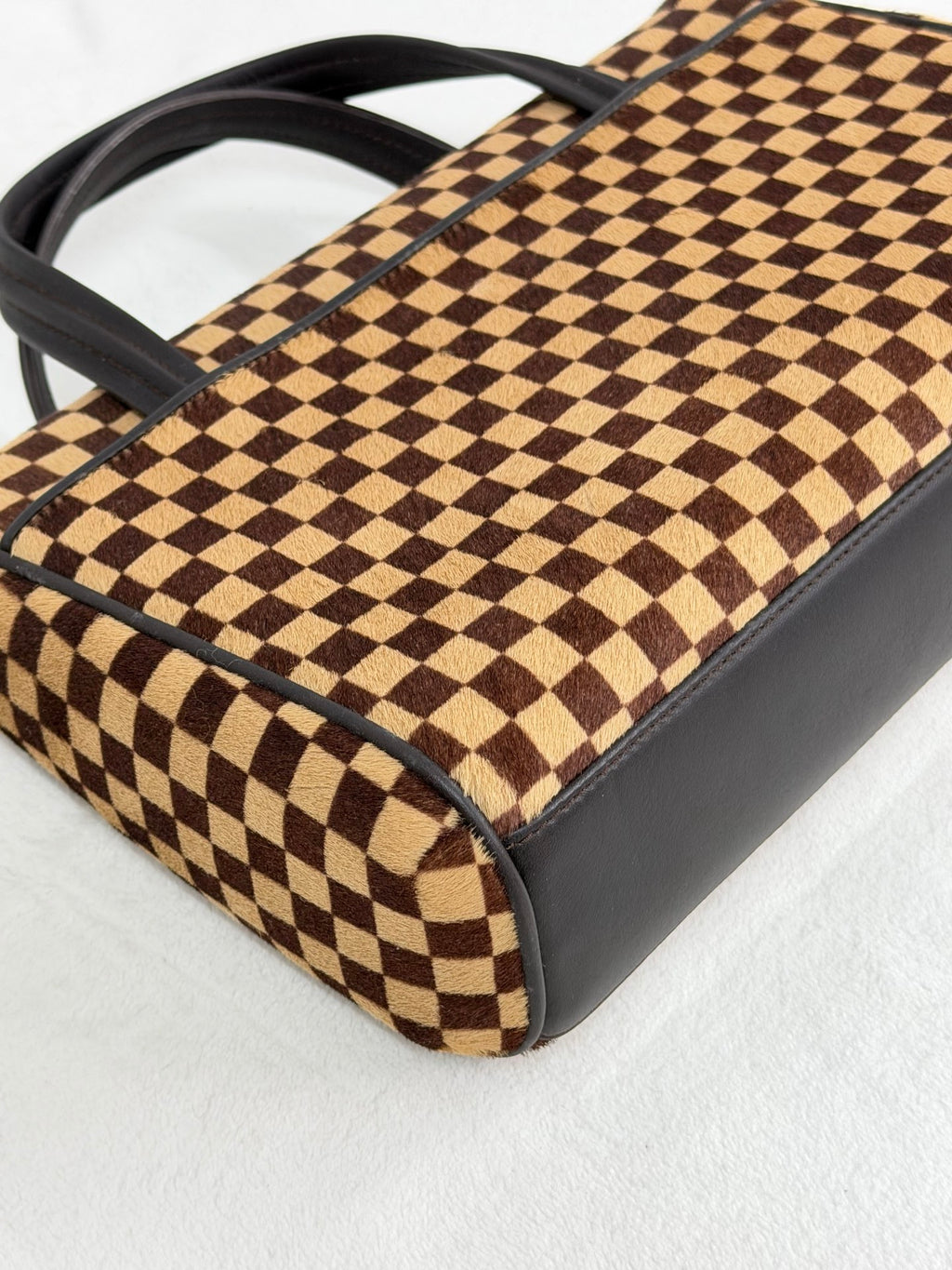 LOUIS VUITTON Damier Fur Handbag