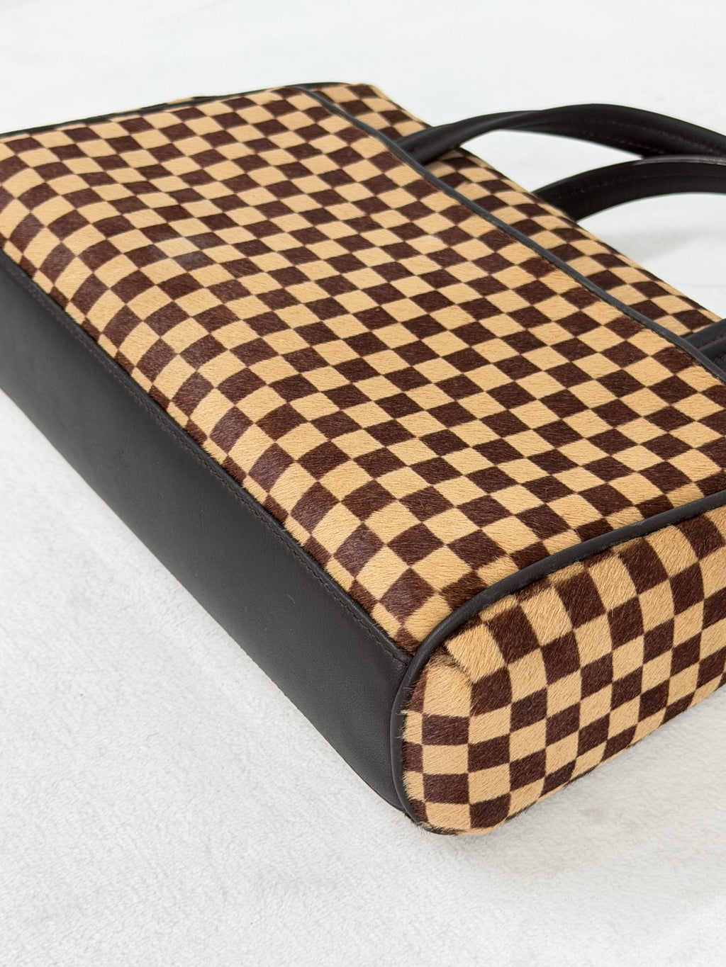 LOUIS VUITTON Damier Fur Handbag