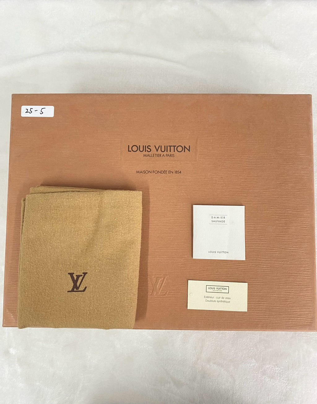 LOUIS VUITTON Damier Fur Handbag