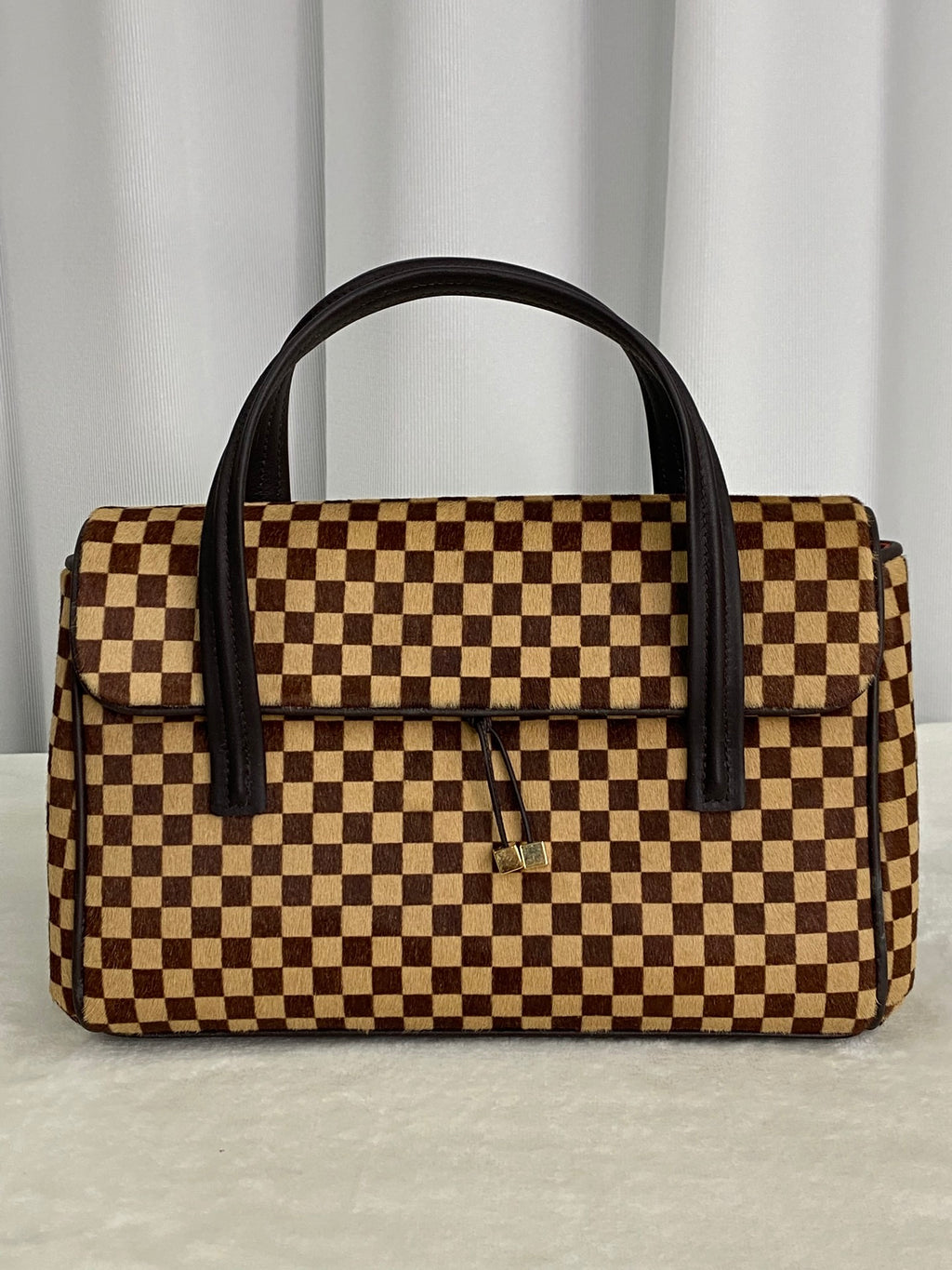 LOUIS VUITTON Damier Fur Handbag