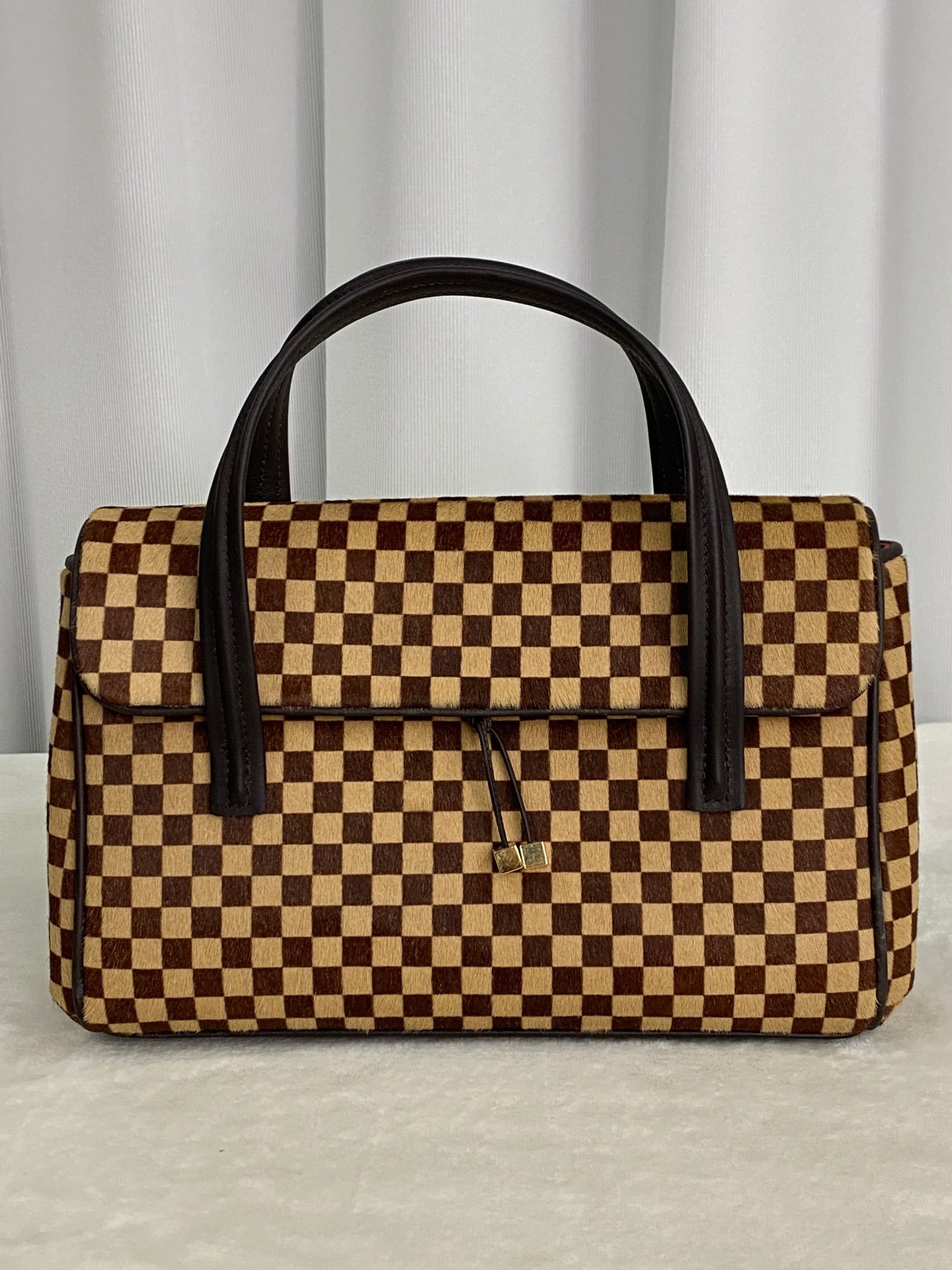 LOUIS VUITTON Damier Fur Handbag