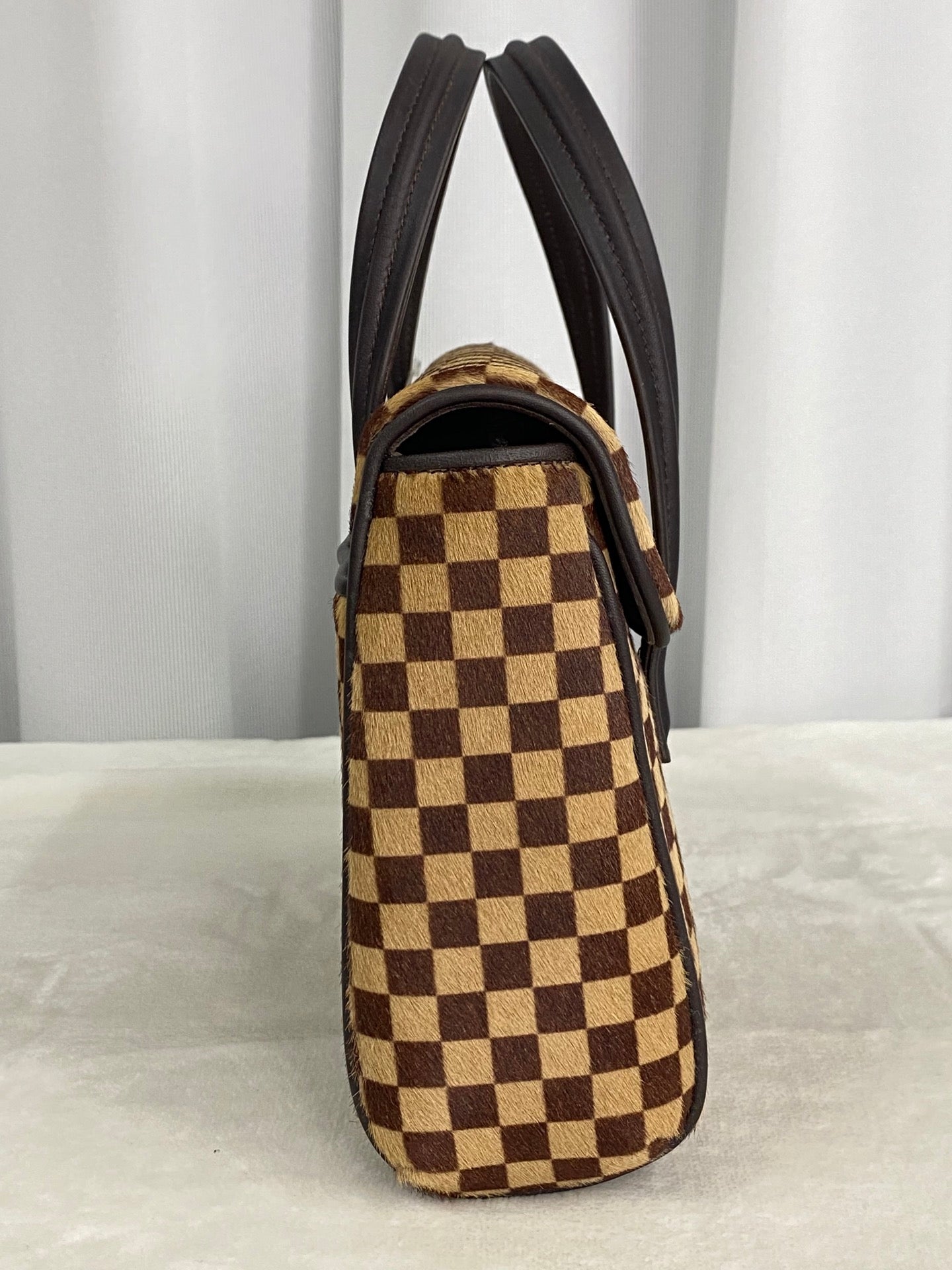 LOUIS VUITTON Damier Fur Handbag