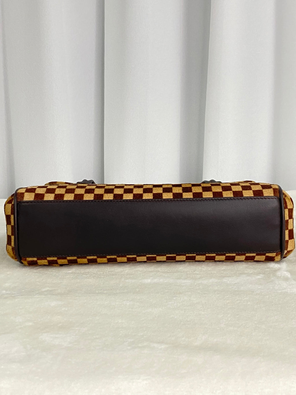 LOUIS VUITTON Damier Fur Handbag