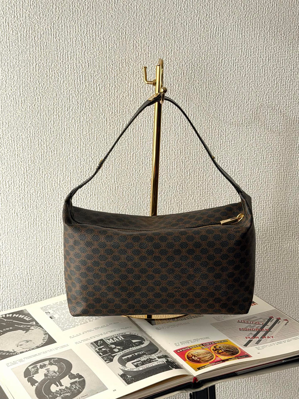 CELINE Macadam Vinyl Handbag