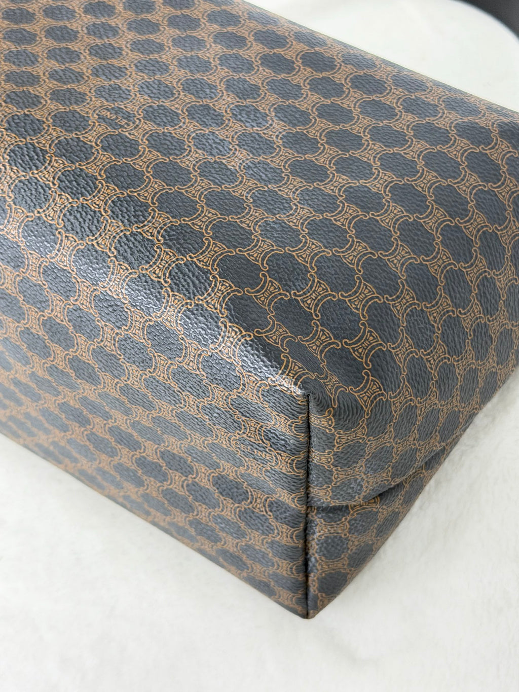 CELINE Macadam Vinyl Handbag