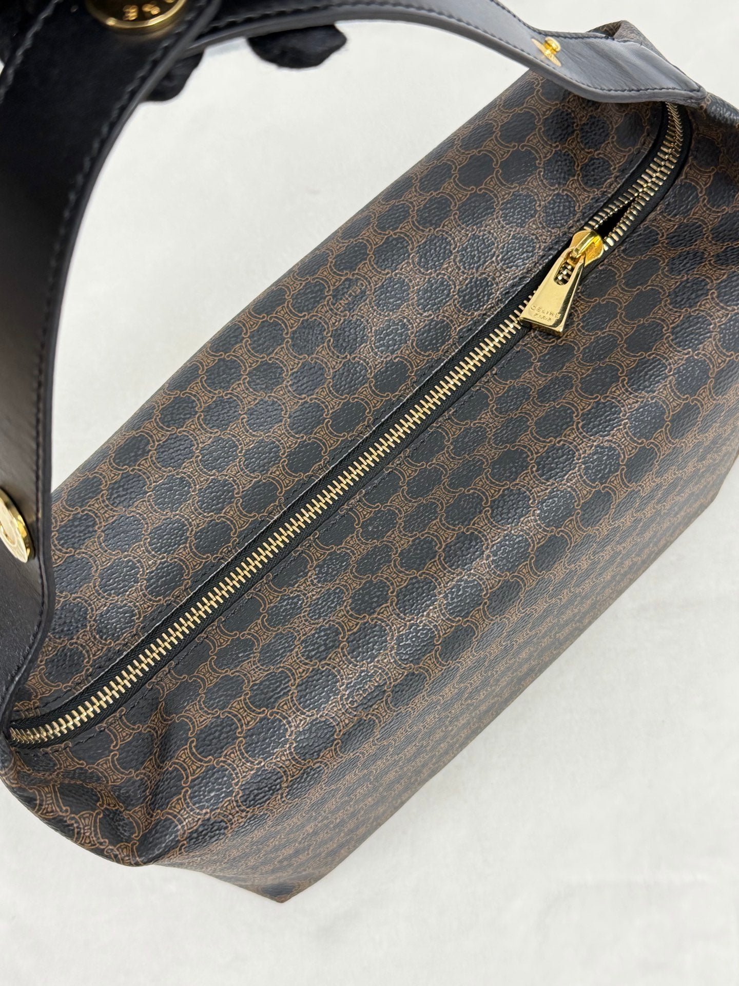 CELINE Macadam Vinyl Handbag
