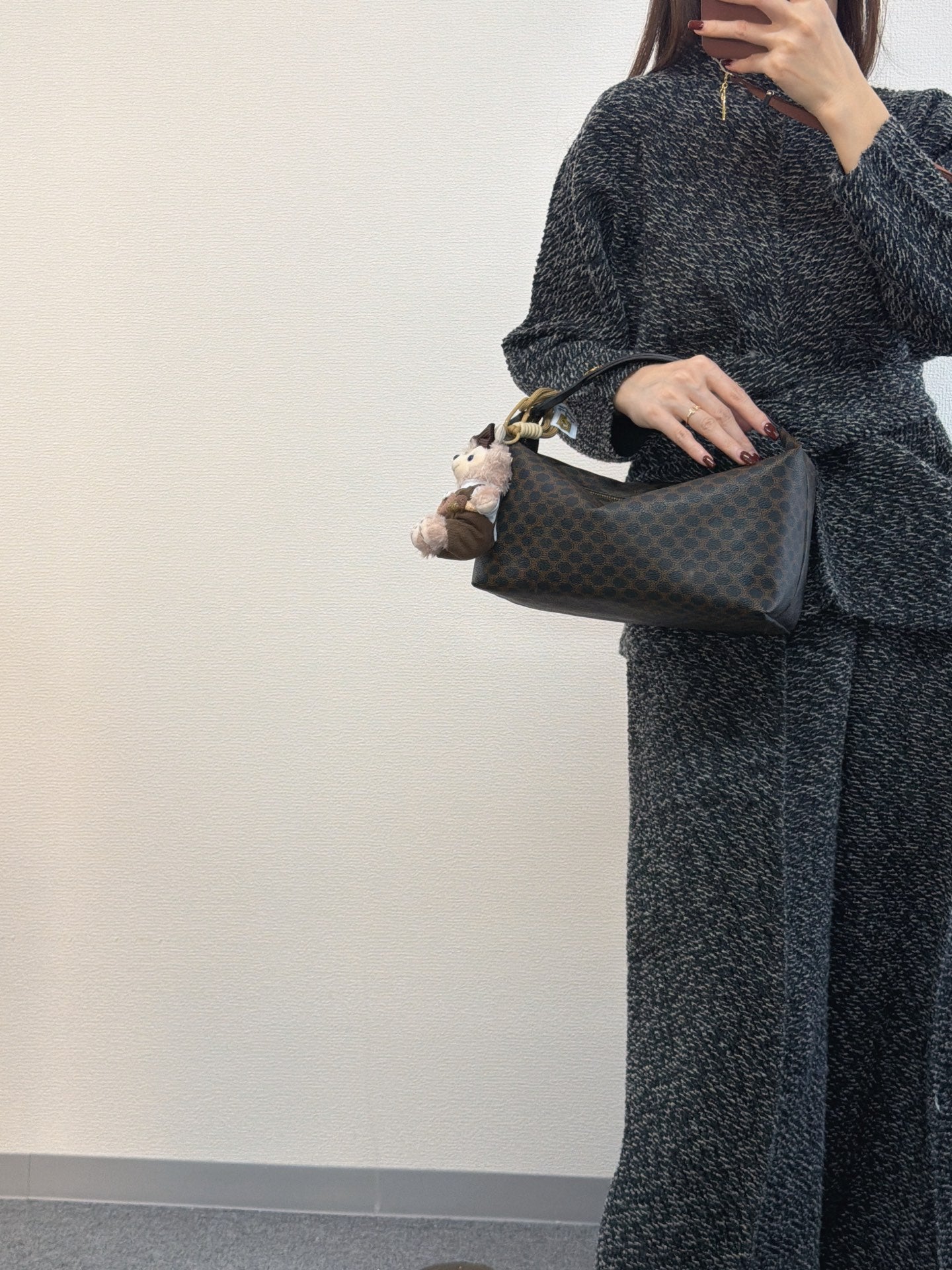 CELINE Macadam Vinyl Handbag