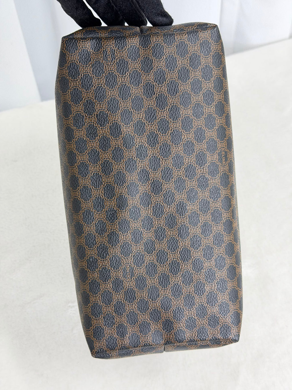 CELINE Macadam Vinyl Handbag
