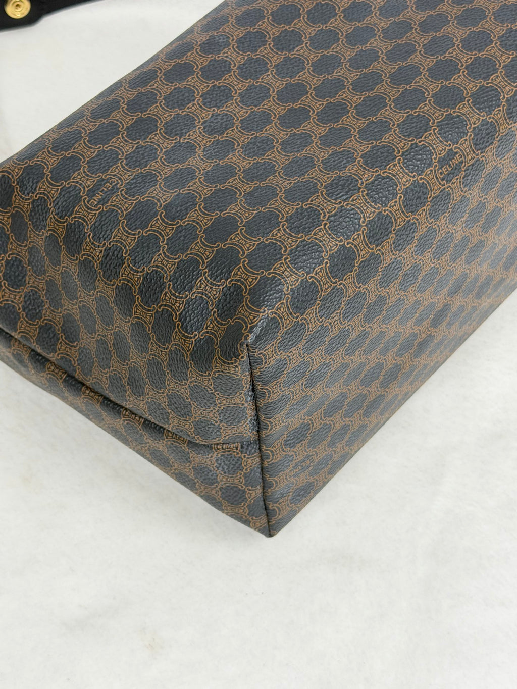 CELINE Macadam Vinyl Handbag