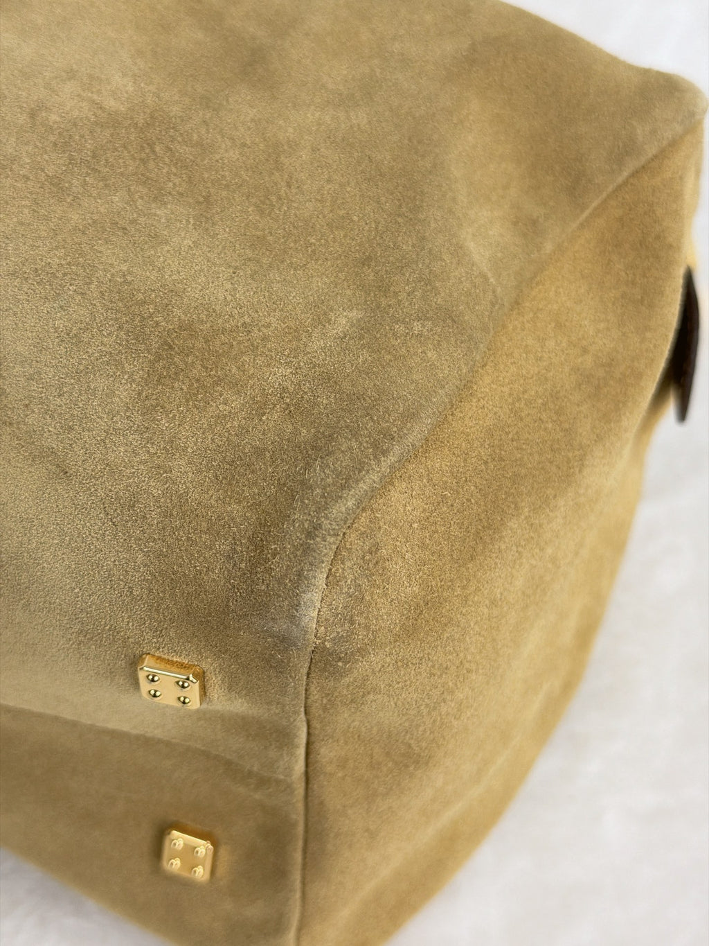 LOEWE Suede Boston Handbag