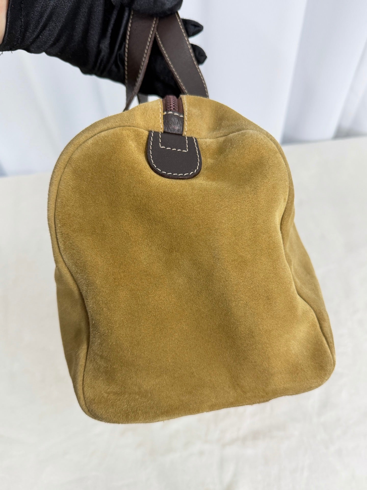 LOEWE Suede Boston Handbag