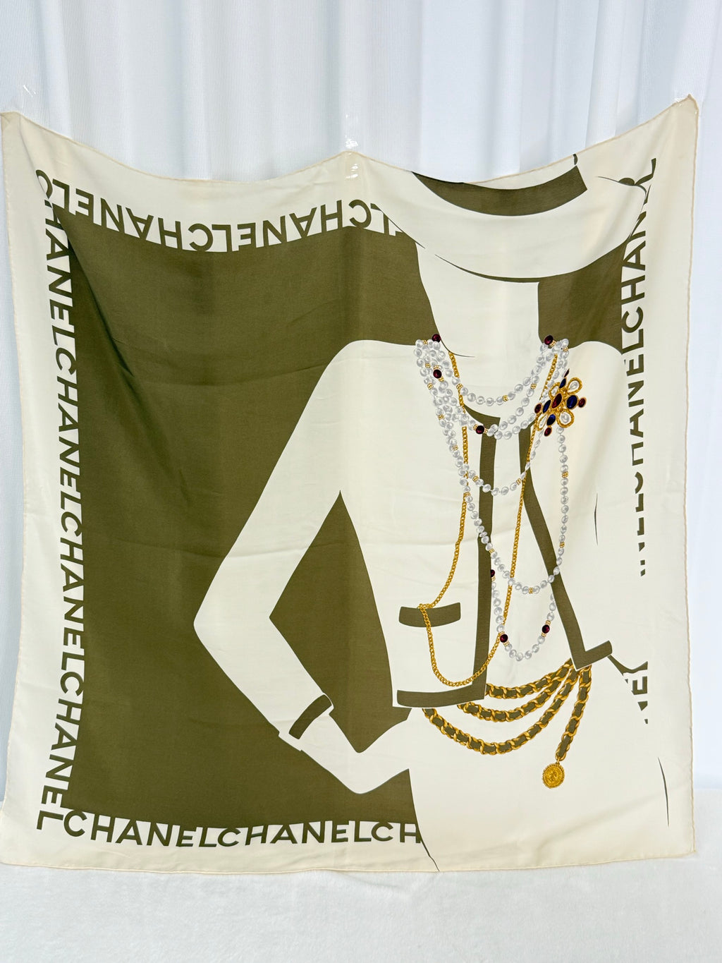 CHANEL Silk Scarf "Miss Coco"