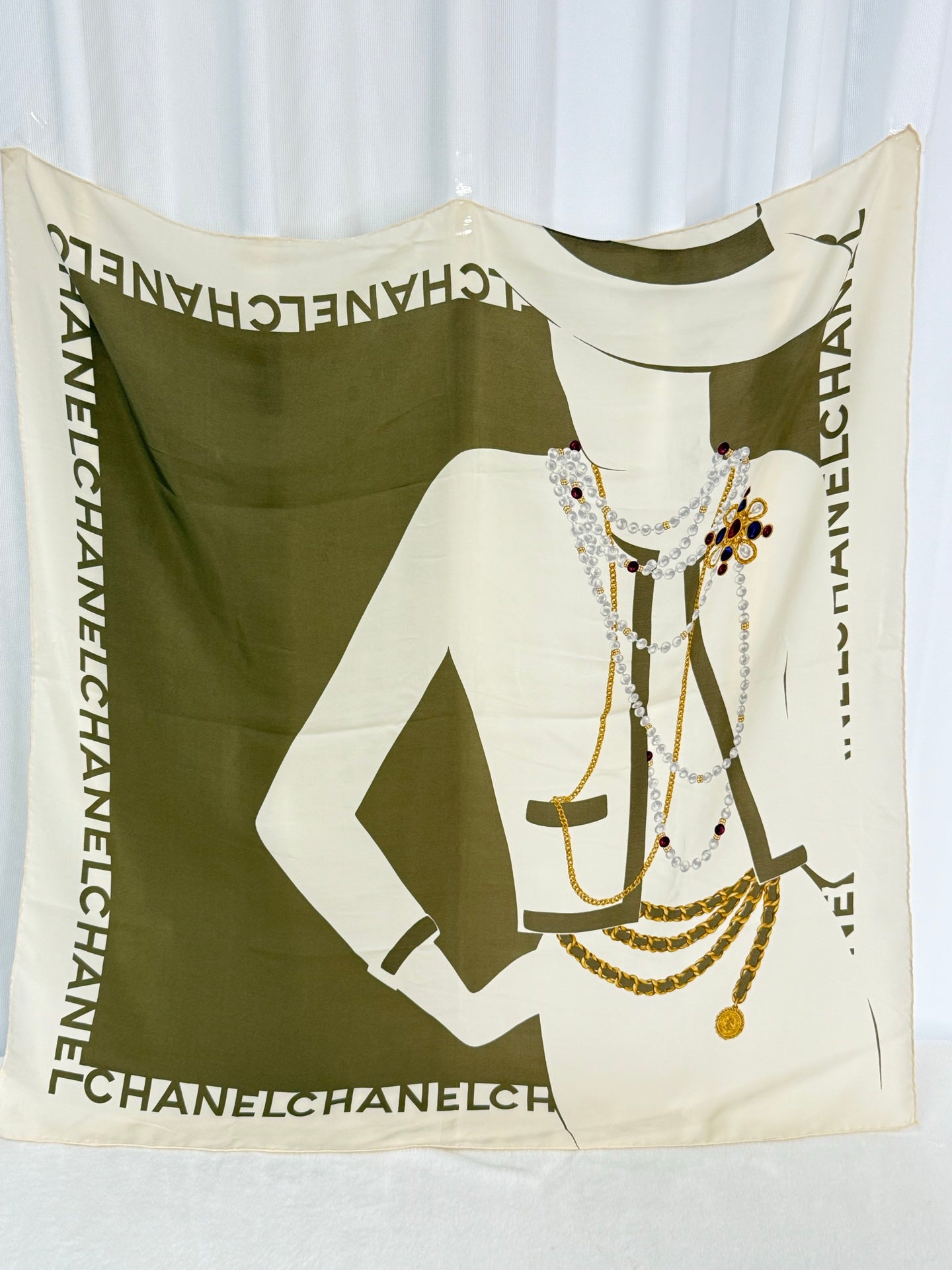 CHANEL Silk Scarf "Miss Coco"