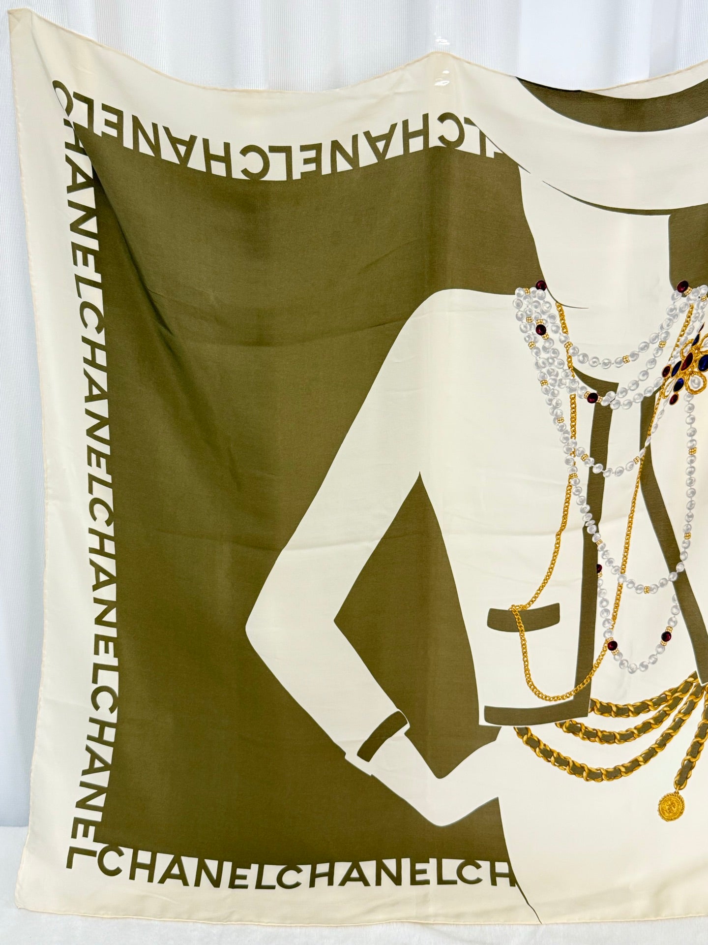 CHANEL Silk Scarf "Miss Coco"