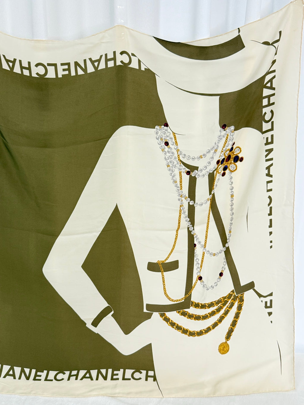 CHANEL Silk Scarf "Miss Coco"