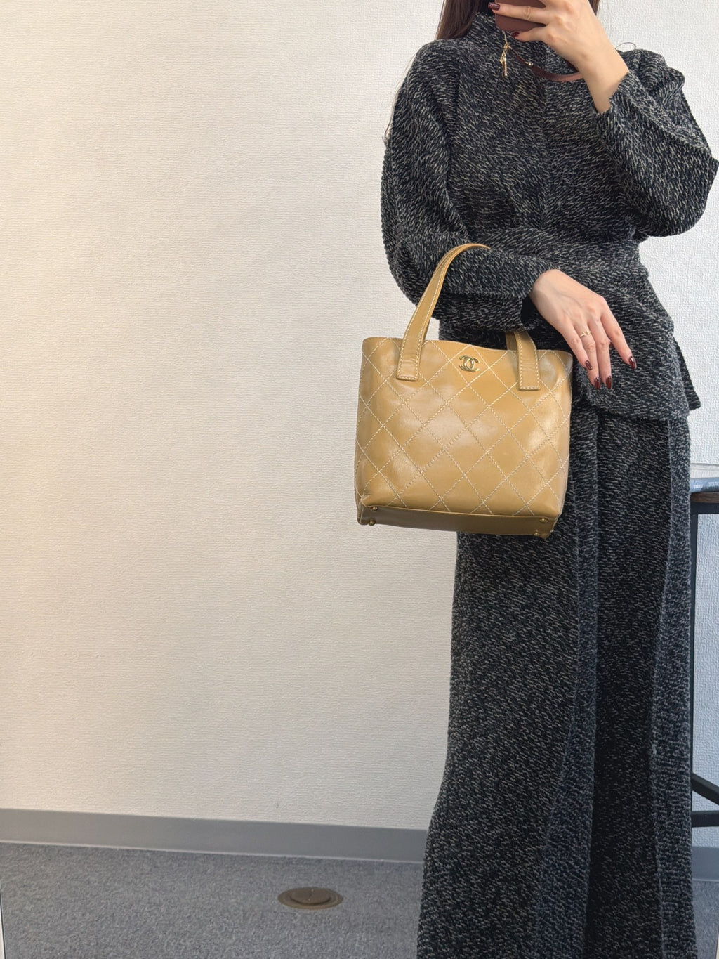 CHANEL Wild Stitch Totebag Beige