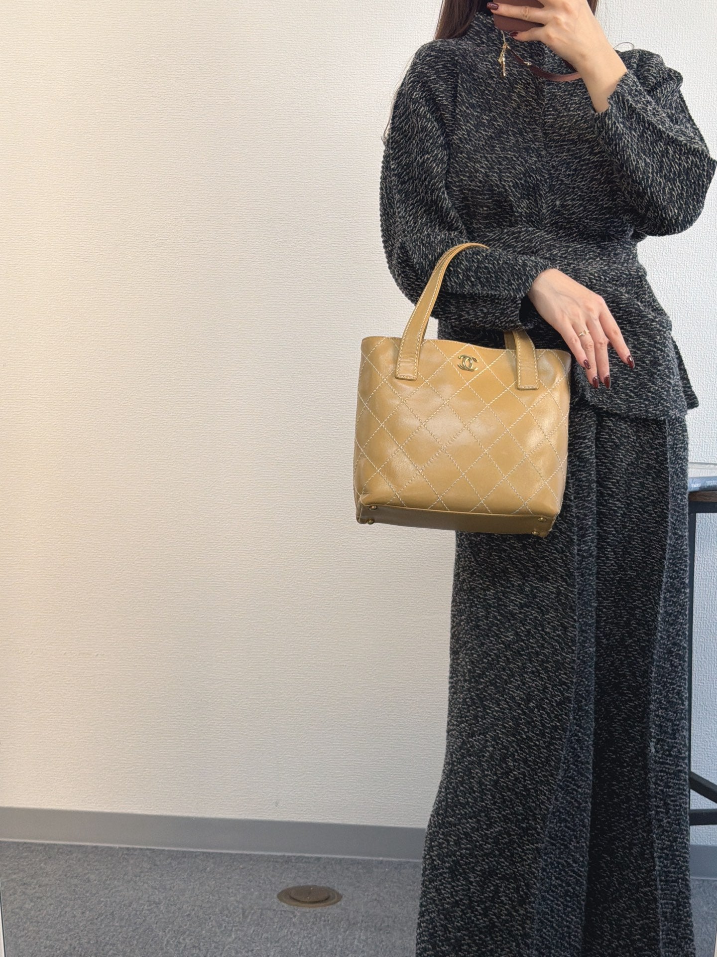 CHANEL Wild Stitch Totebag Beige