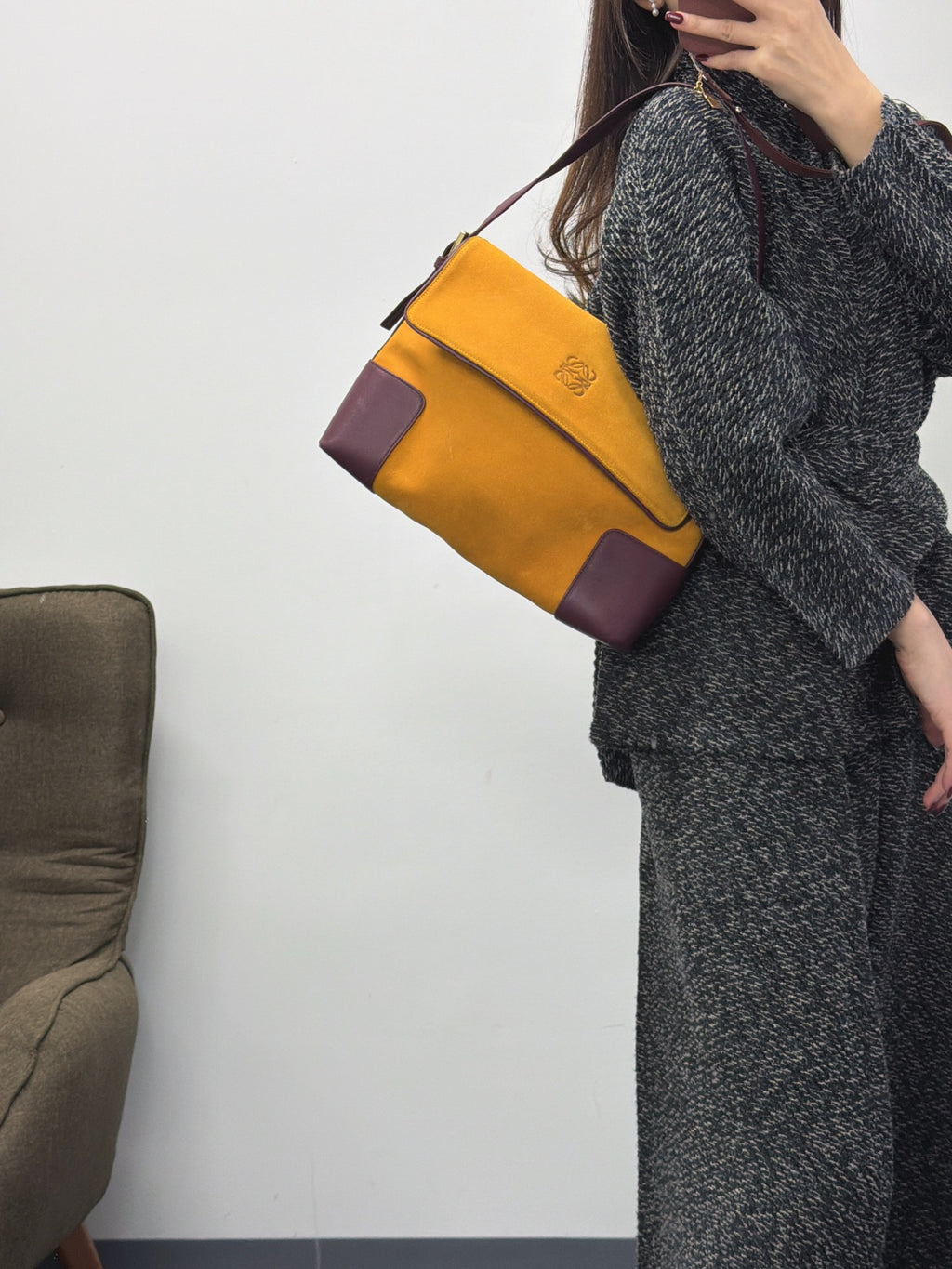 LOEWE Suede Shoulderbag