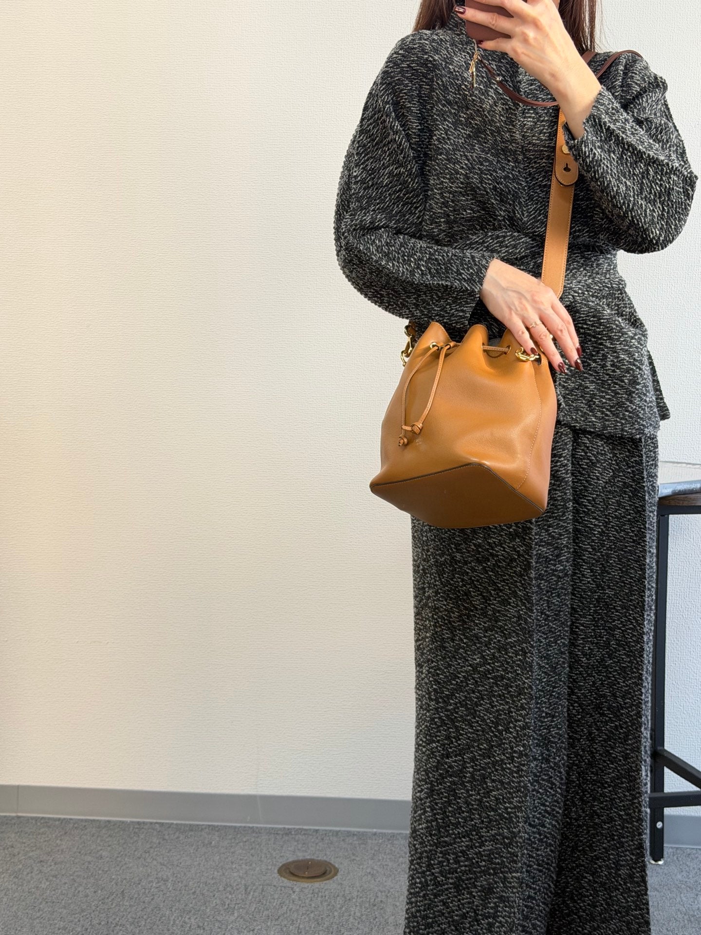 FENDI Leather Bucket Shoulderbag