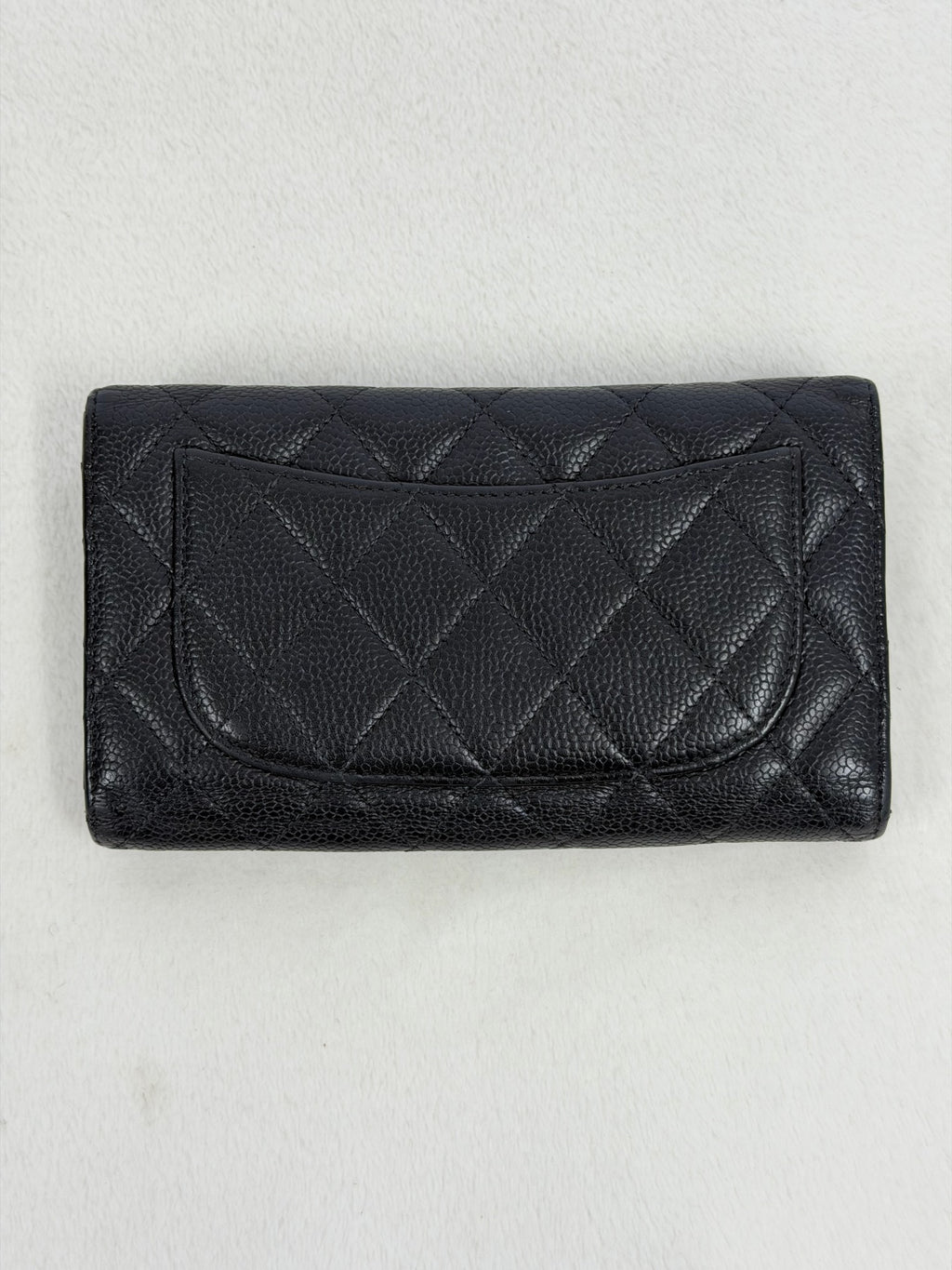 CHANEL Cavier Stitches Trifold Wallet