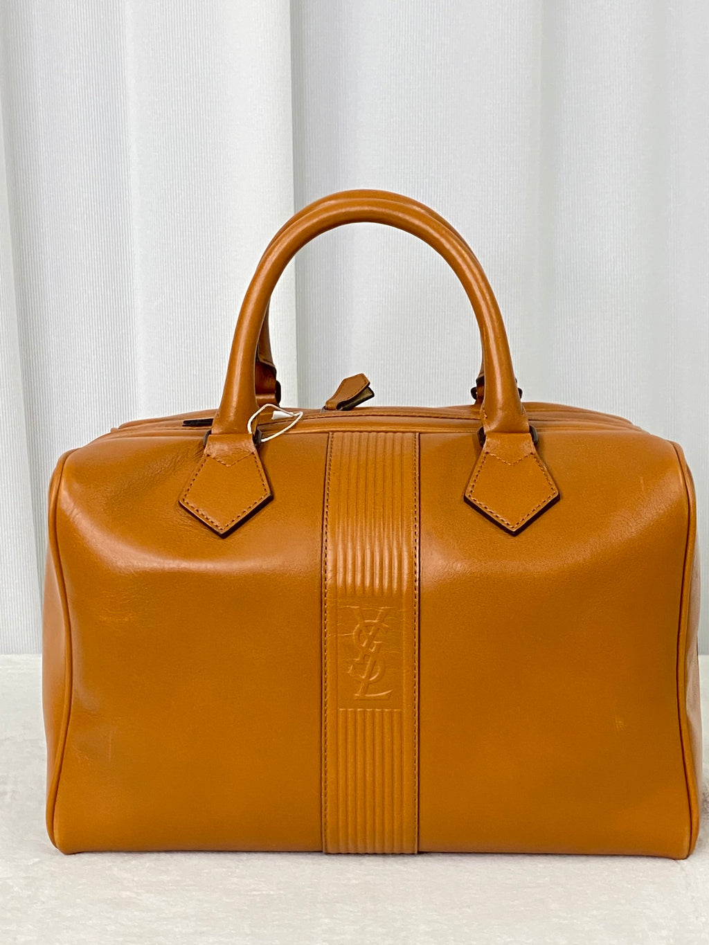 Yve Saint Luarent Boston Leather  Handbag