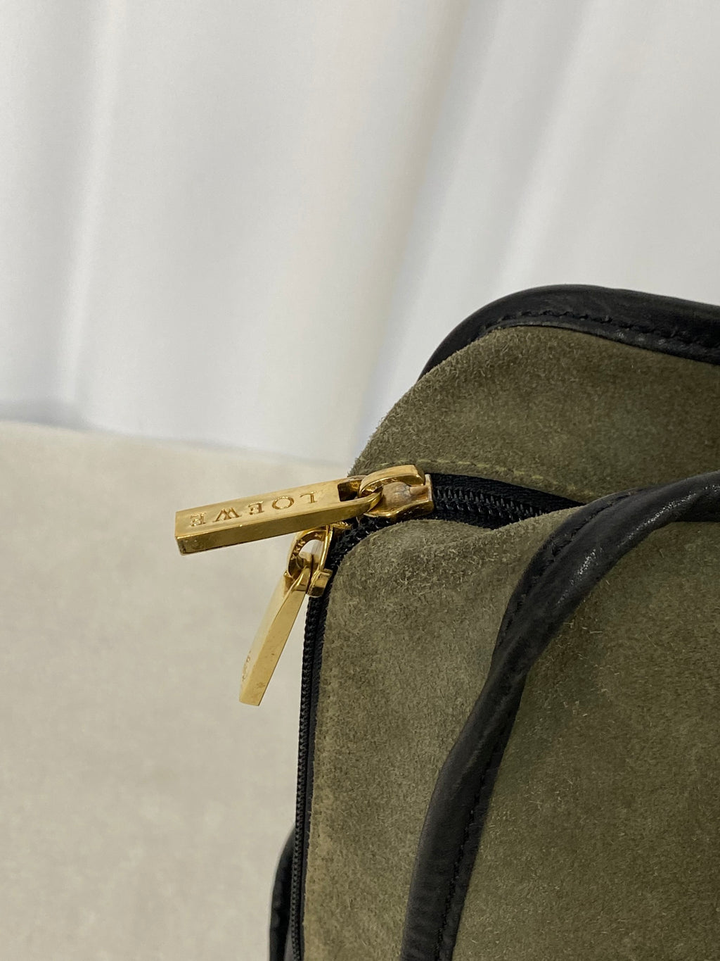 LOEWE Suede Amazona Handbag