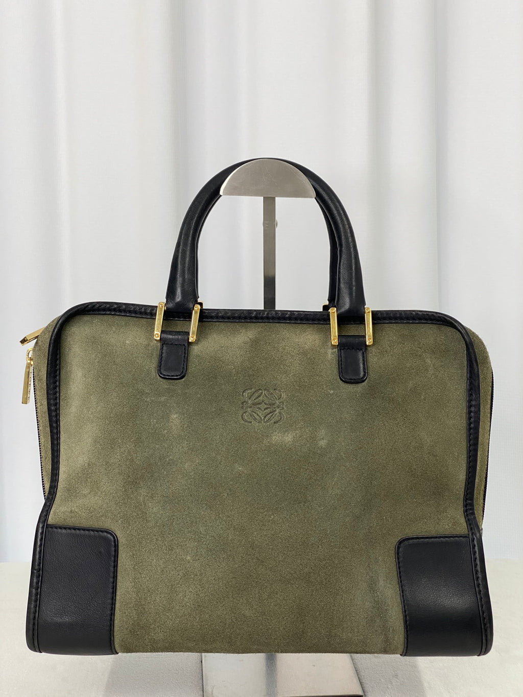 LOEWE Suede Amazona Handbag