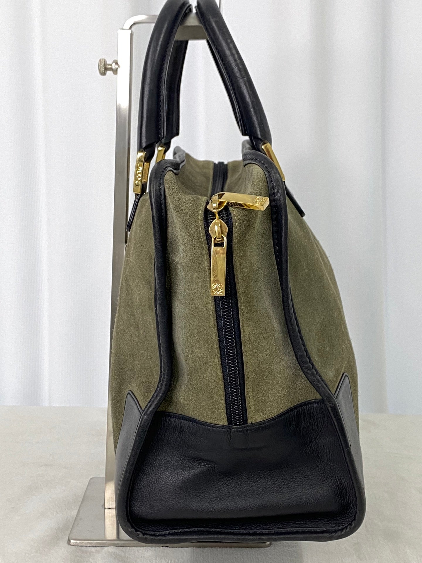 LOEWE Suede Amazona Handbag