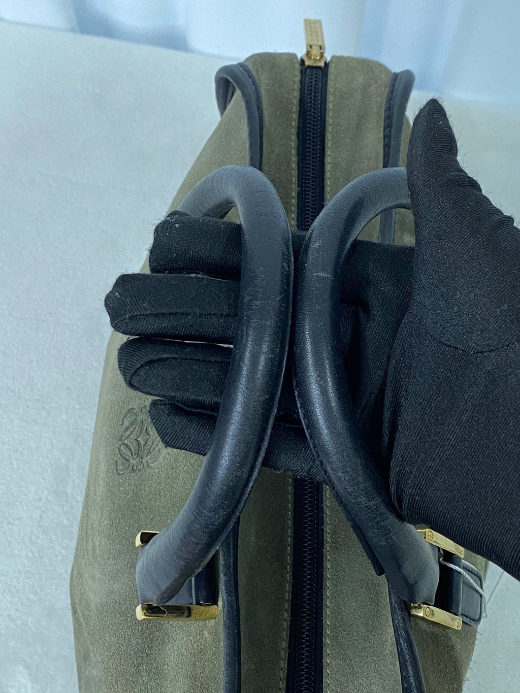 LOEWE Suede Amazona Handbag