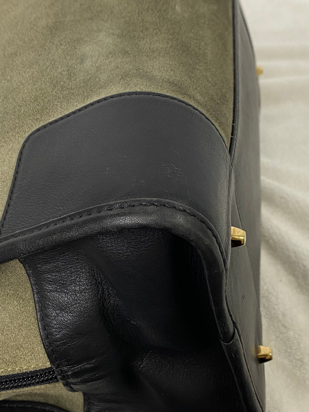 LOEWE Suede Amazona Handbag