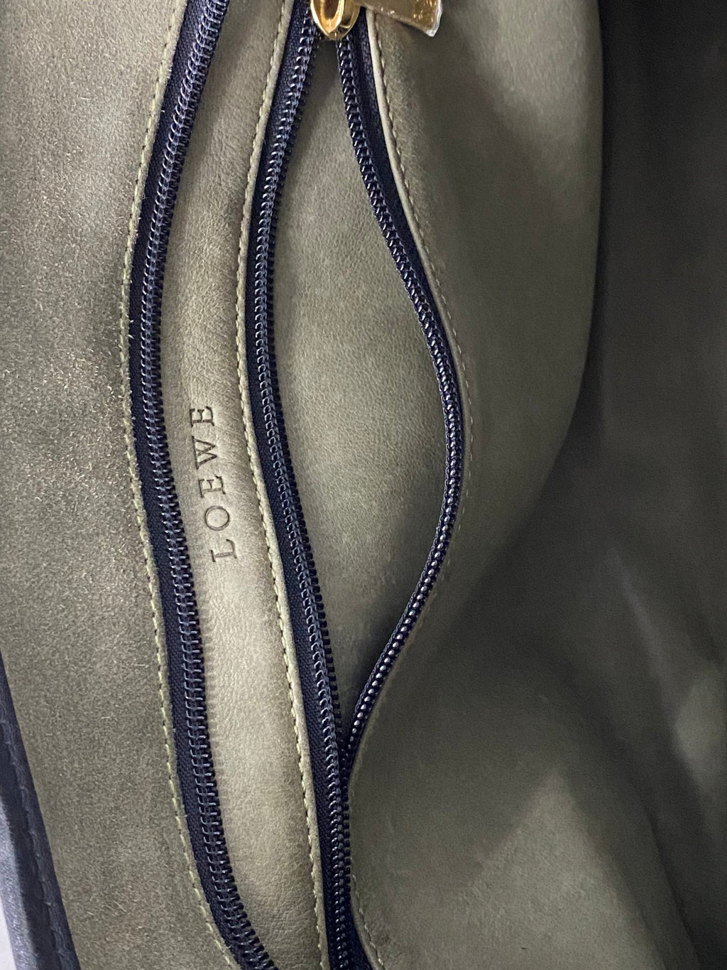 LOEWE Suede Amazona Handbag