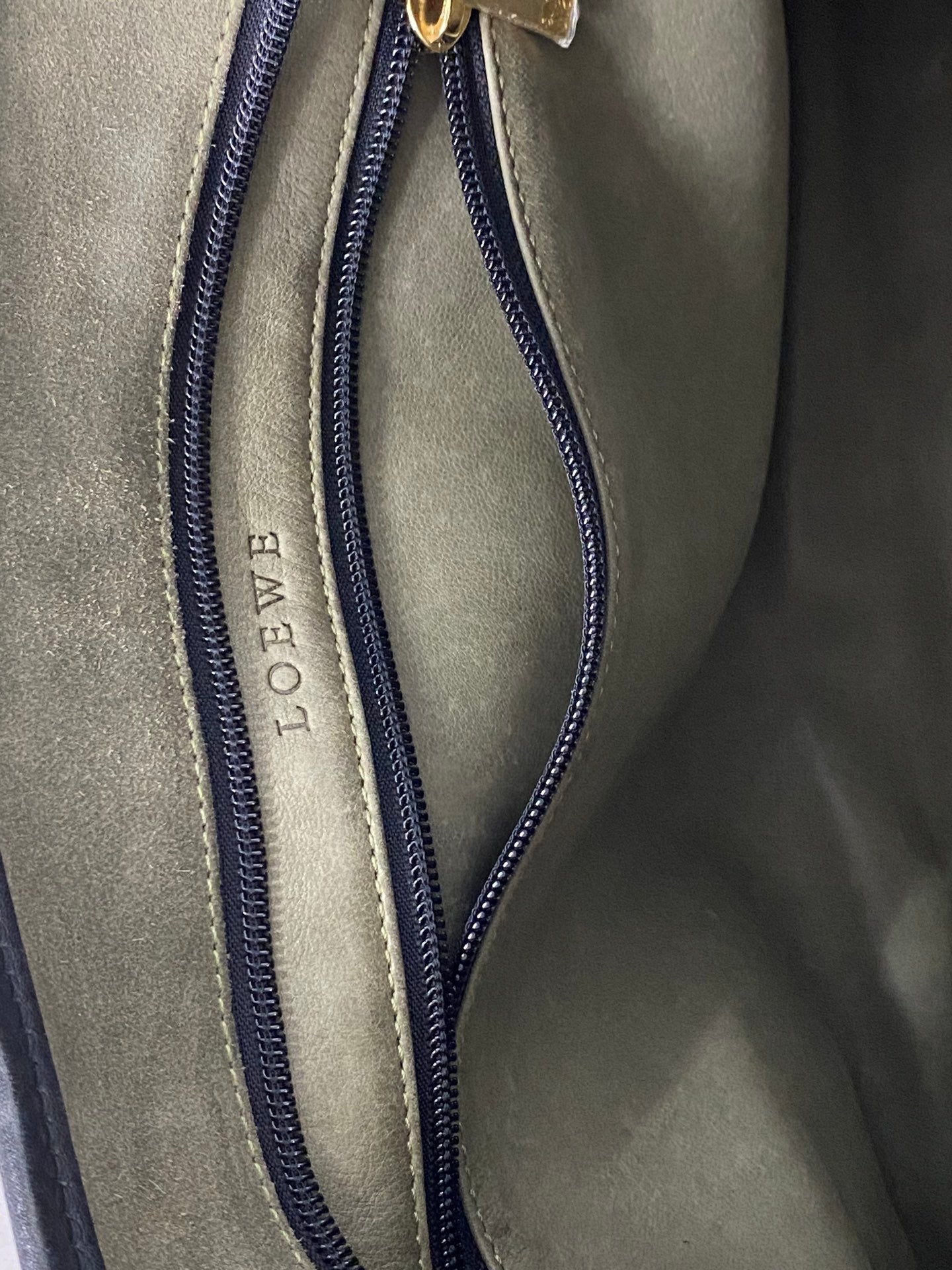LOEWE Suede Amazona Handbag