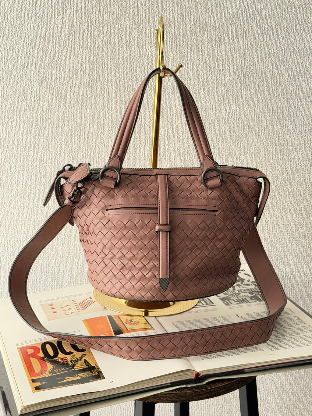 Bottega Veneta Intrecciato 2Way Leather Shoulderbag